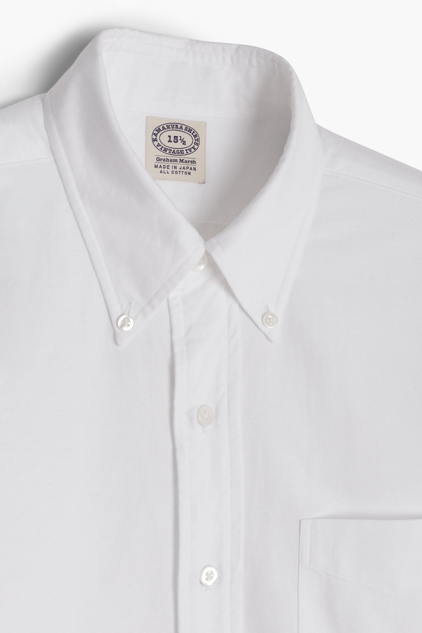 Vintage Ivy' Oxford Shirt - White