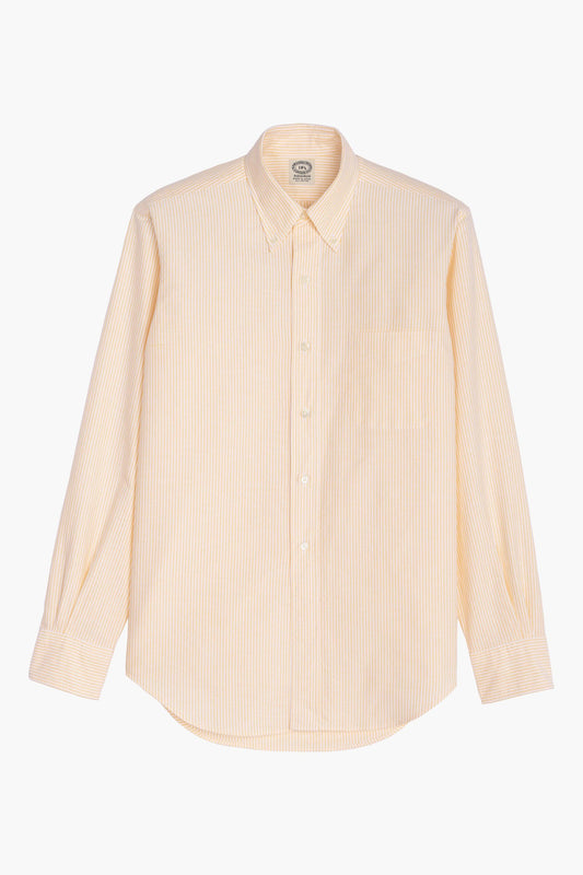 'Vintage Ivy' Oxford Shirt - Yellow Stripes