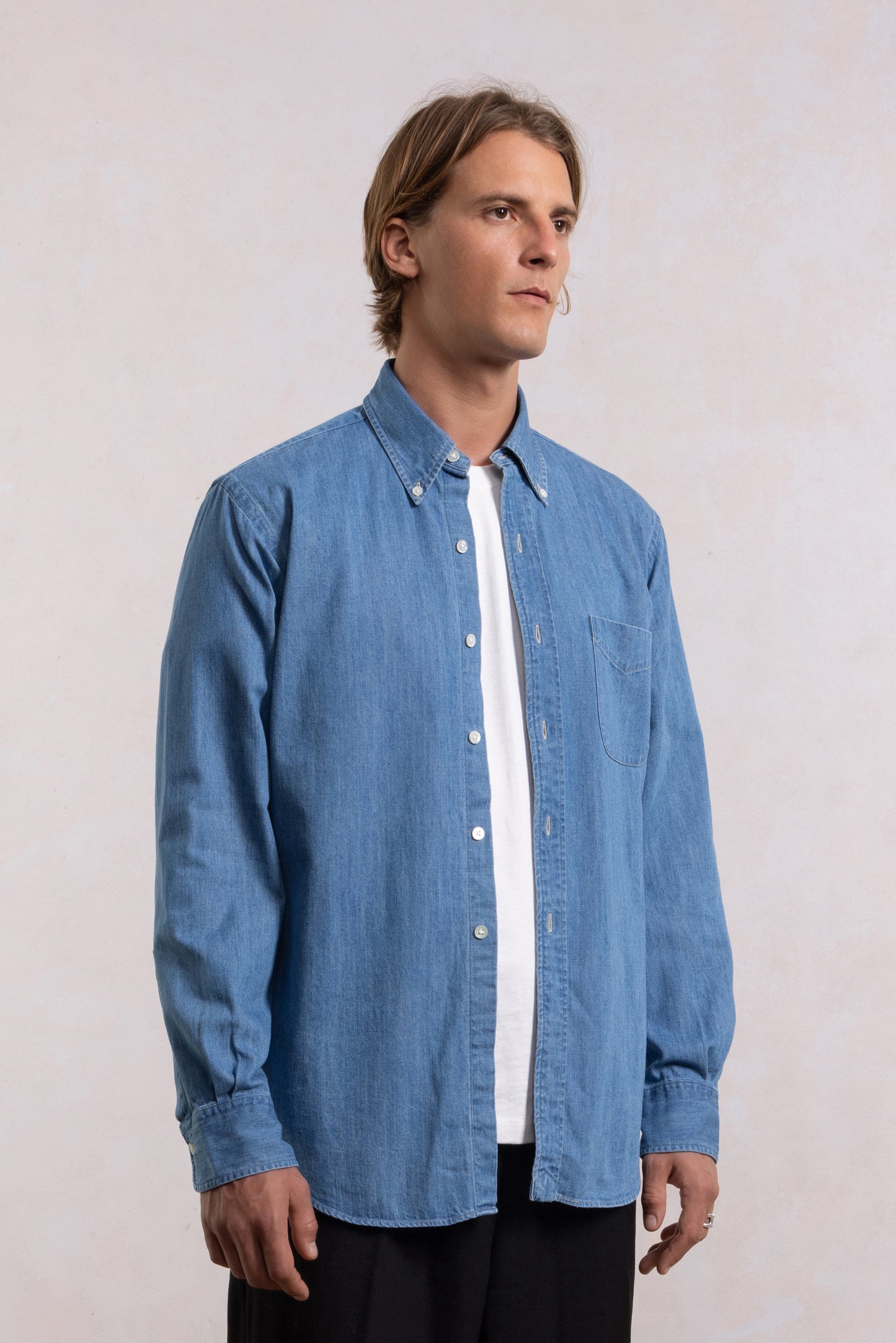 'Vintage Ivy' Shirt - Washed Denim