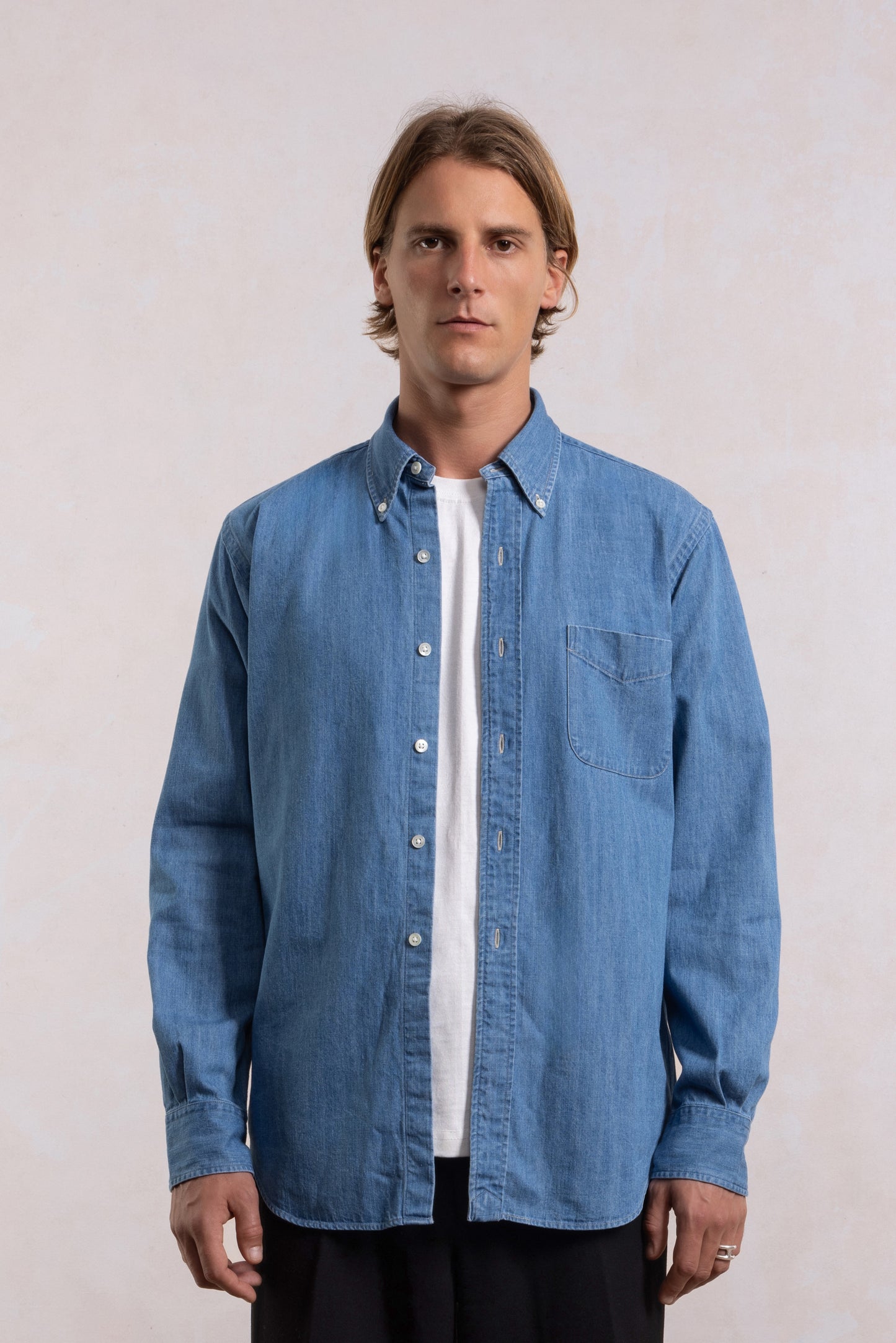 'Vintage Ivy' Shirt - Washed Denim