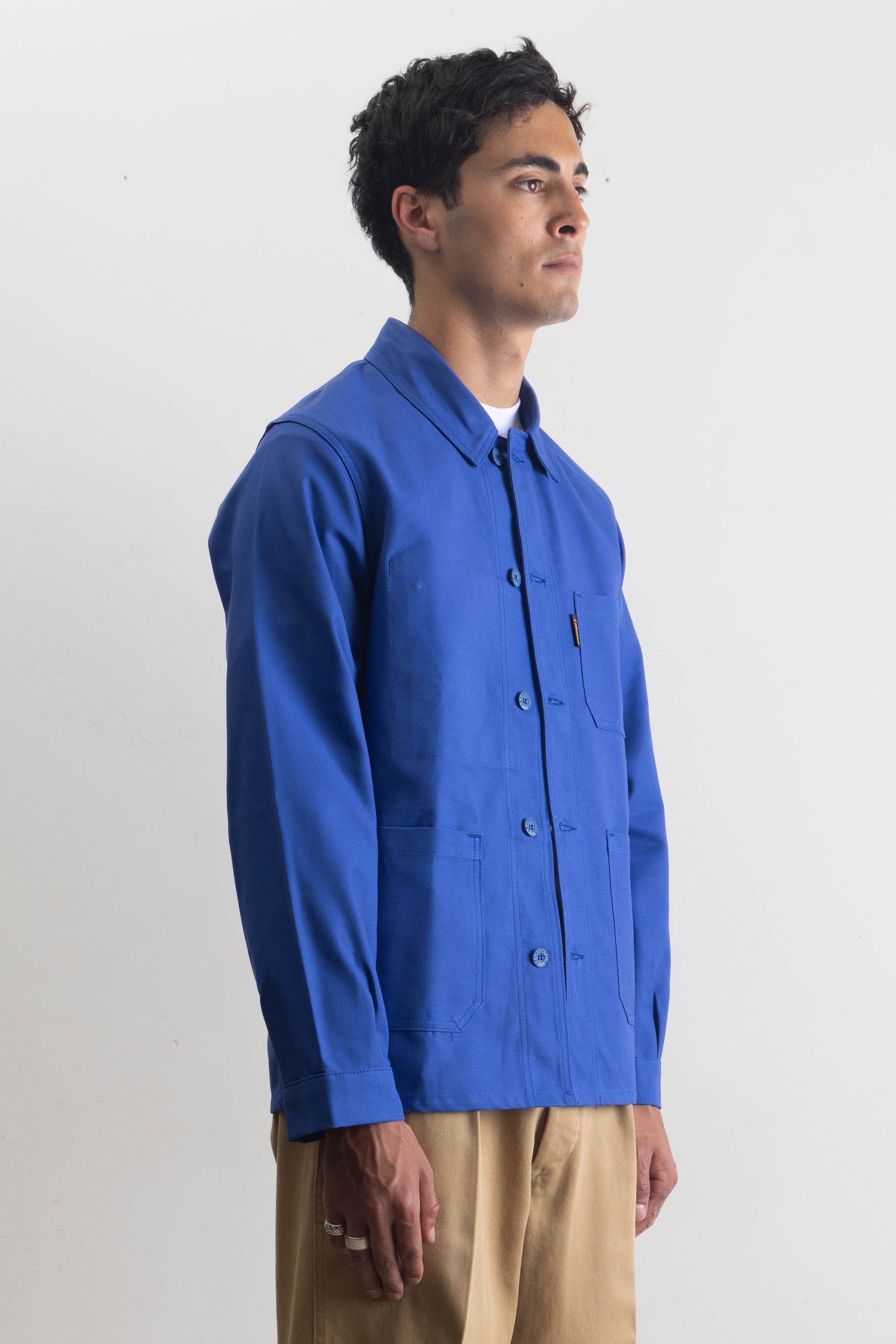 Cotton work jacket Blue