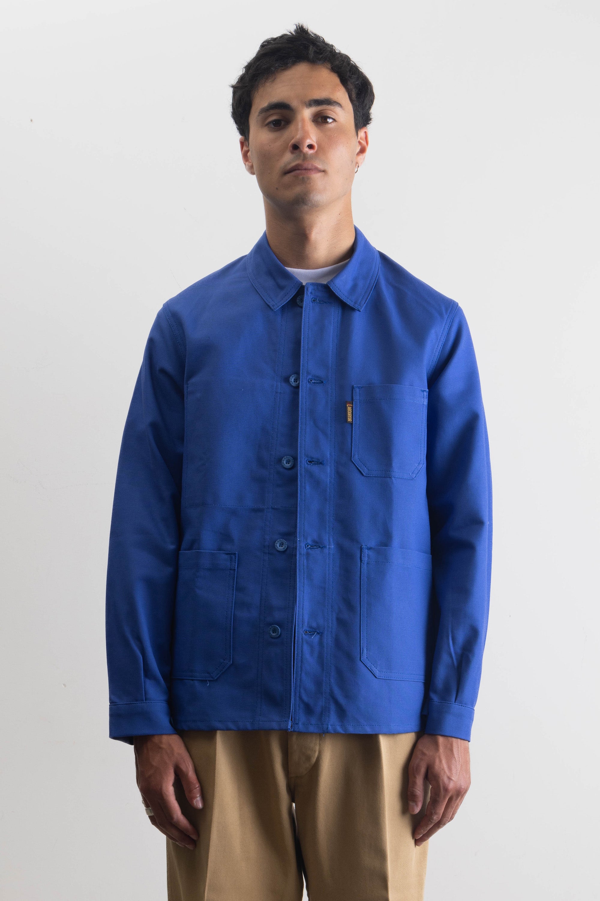 Blue cotton 2025 work jacket