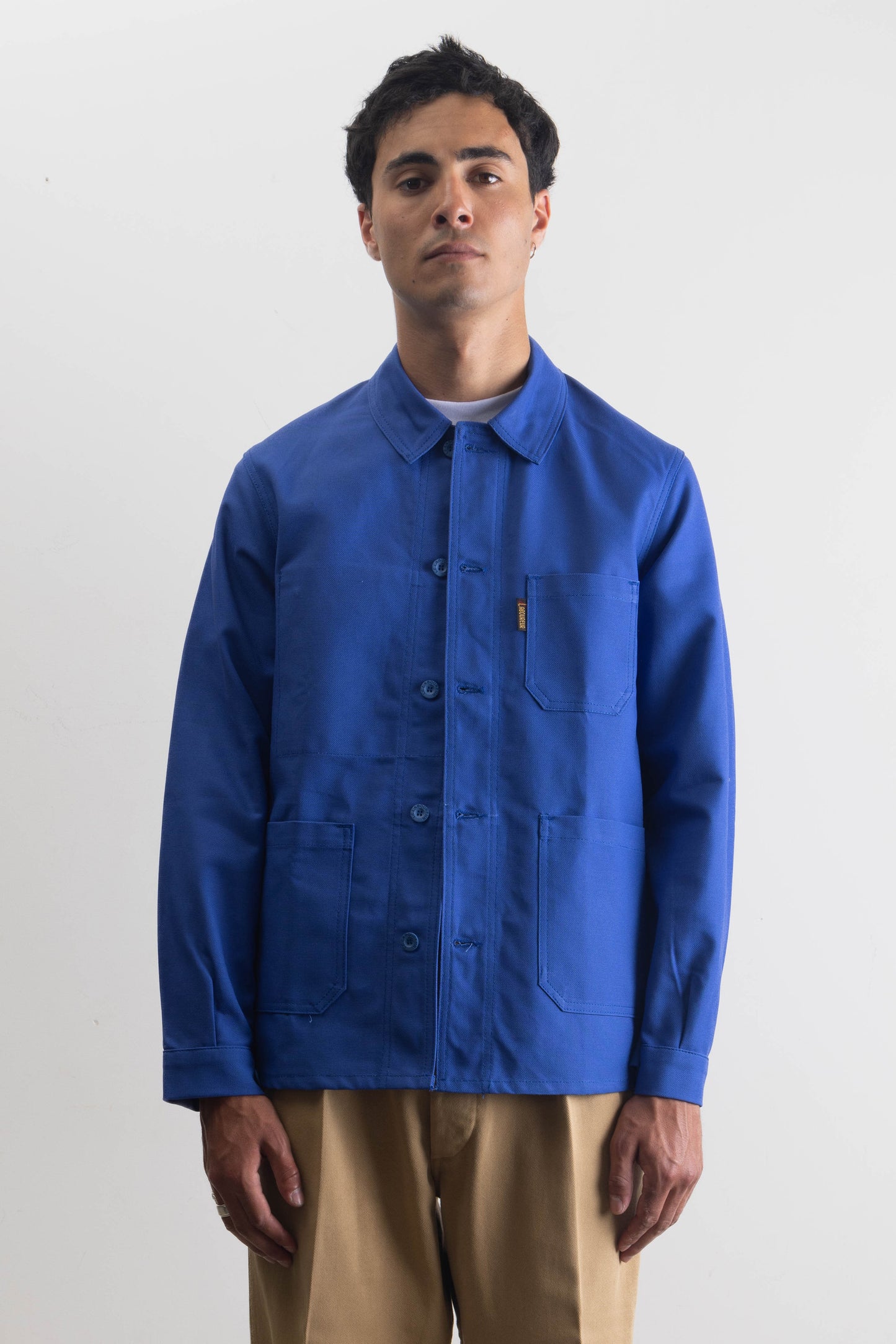 Cotton work jacket Blue