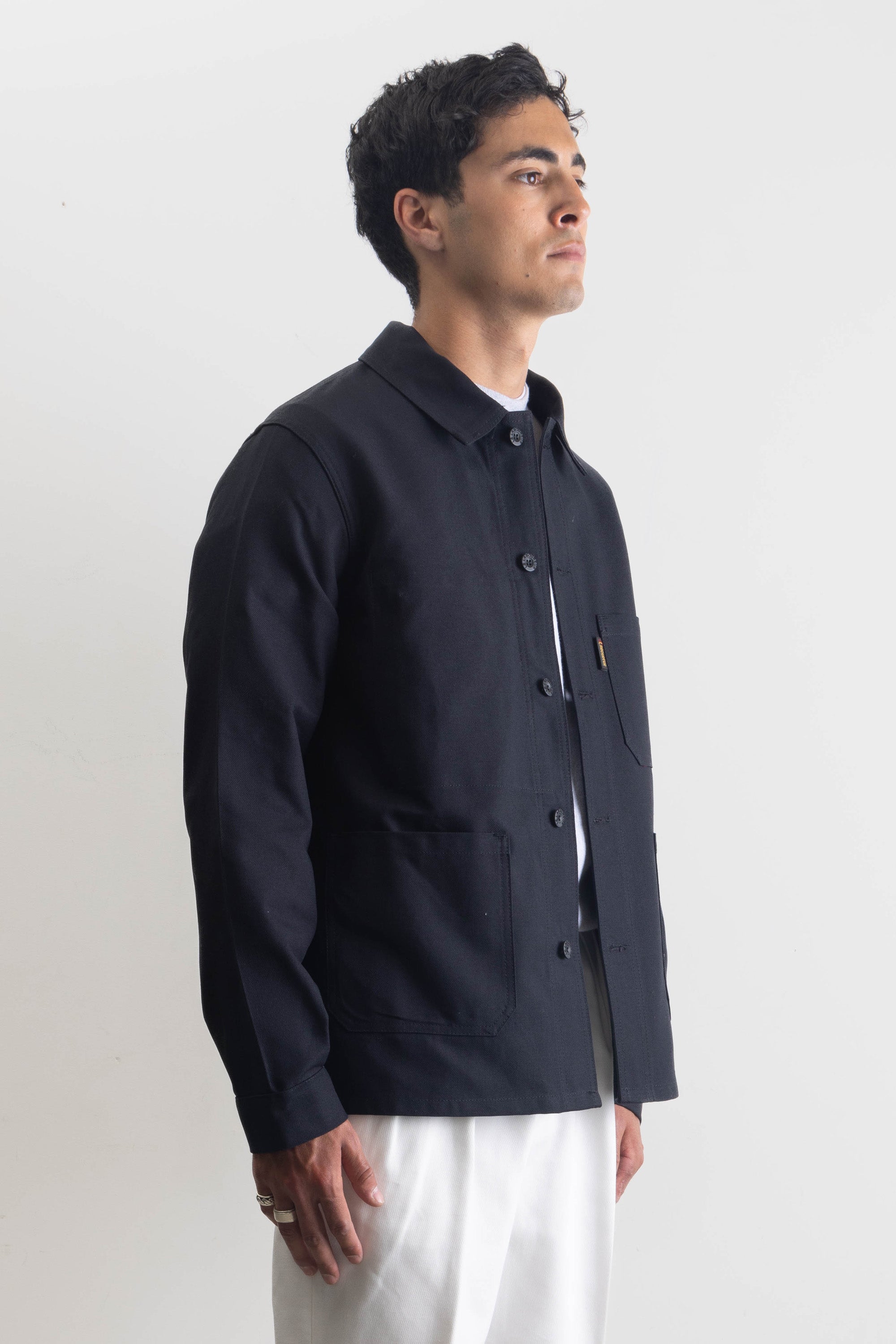 Work Jacket Black Cotton