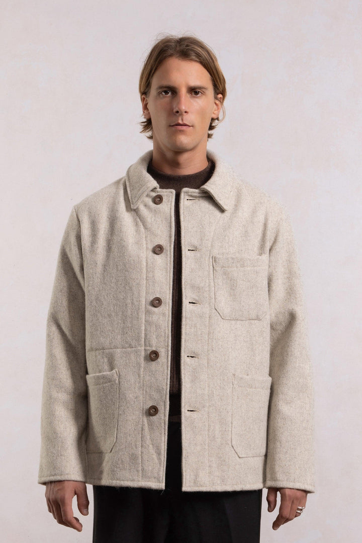 Work Jacket - Cream Wool