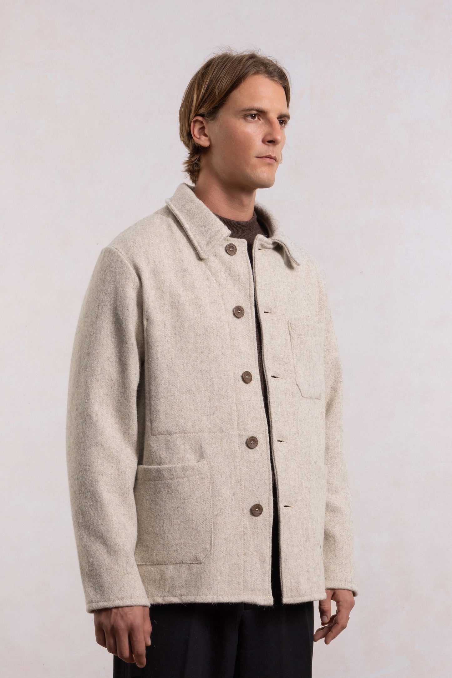 Work Jacket - Cream Wool