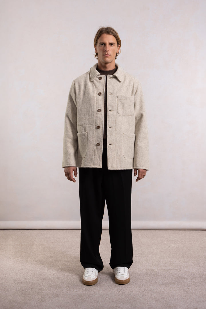 Work Jacket - Cream Wool