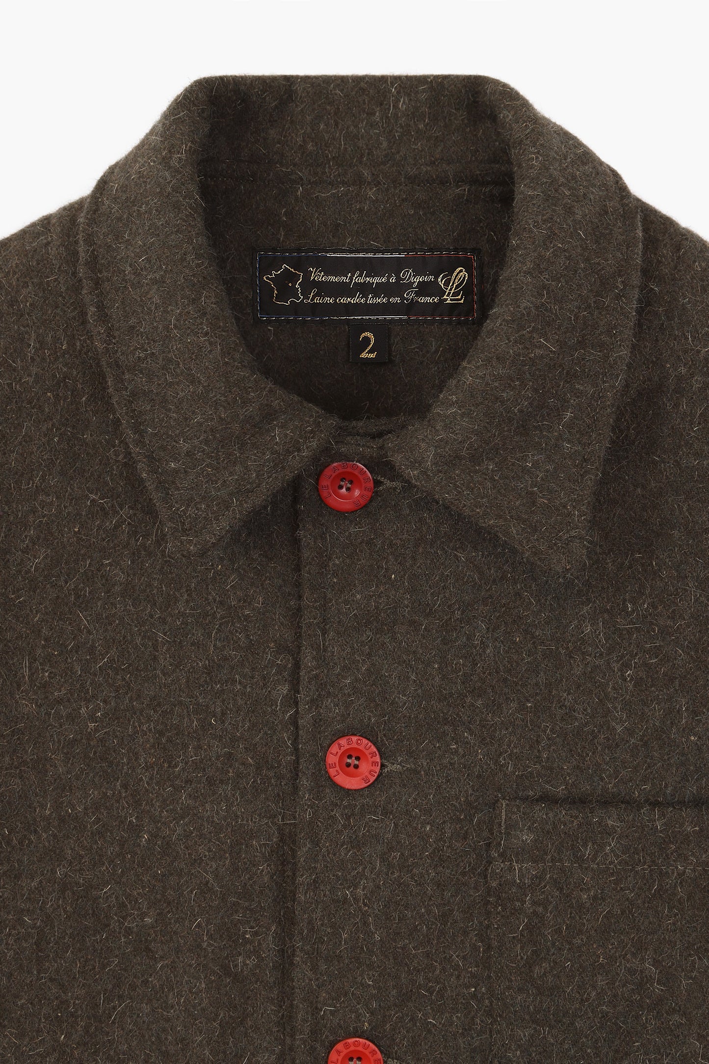 Work jacket in wool - Khaki