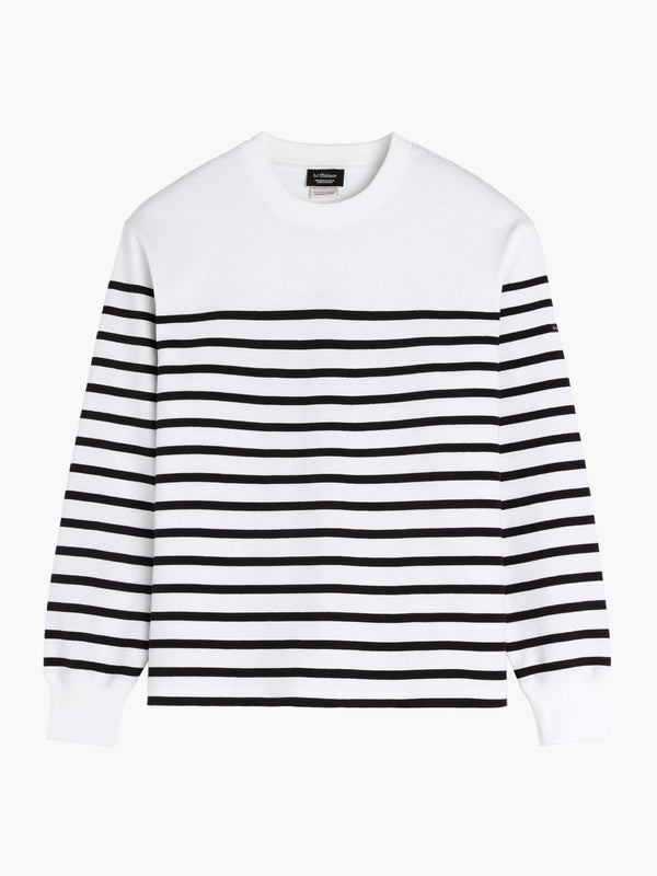 Sweatshirt Marinière Heavyweight - Blanc