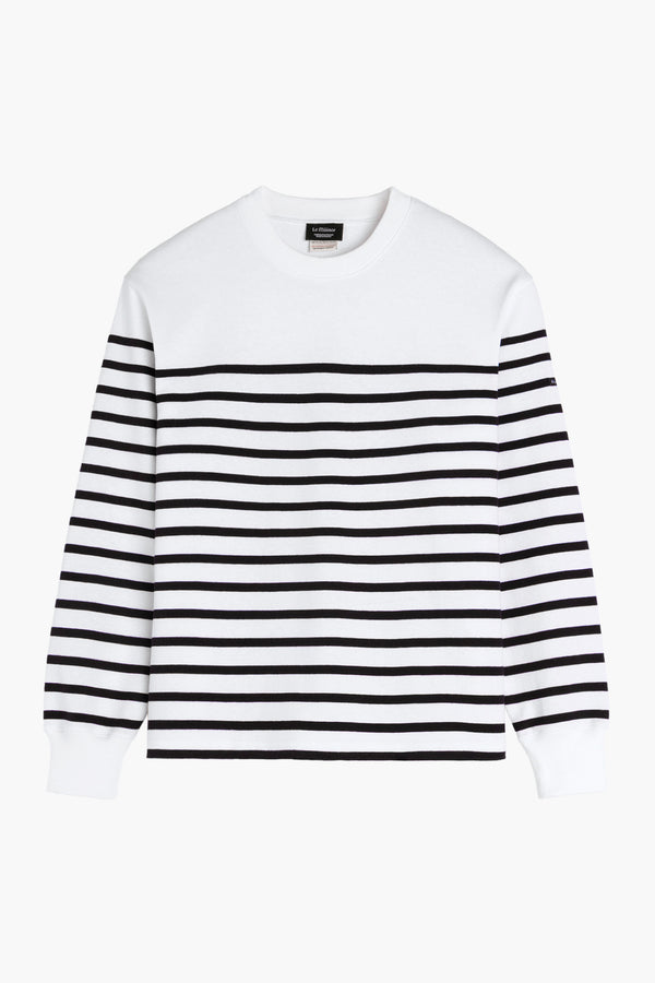 Heavyweight "marinière" Sweatshirt - White