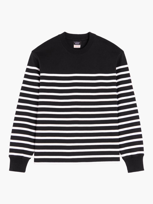 Sweatshirt Marinière Heavyweight - Noir