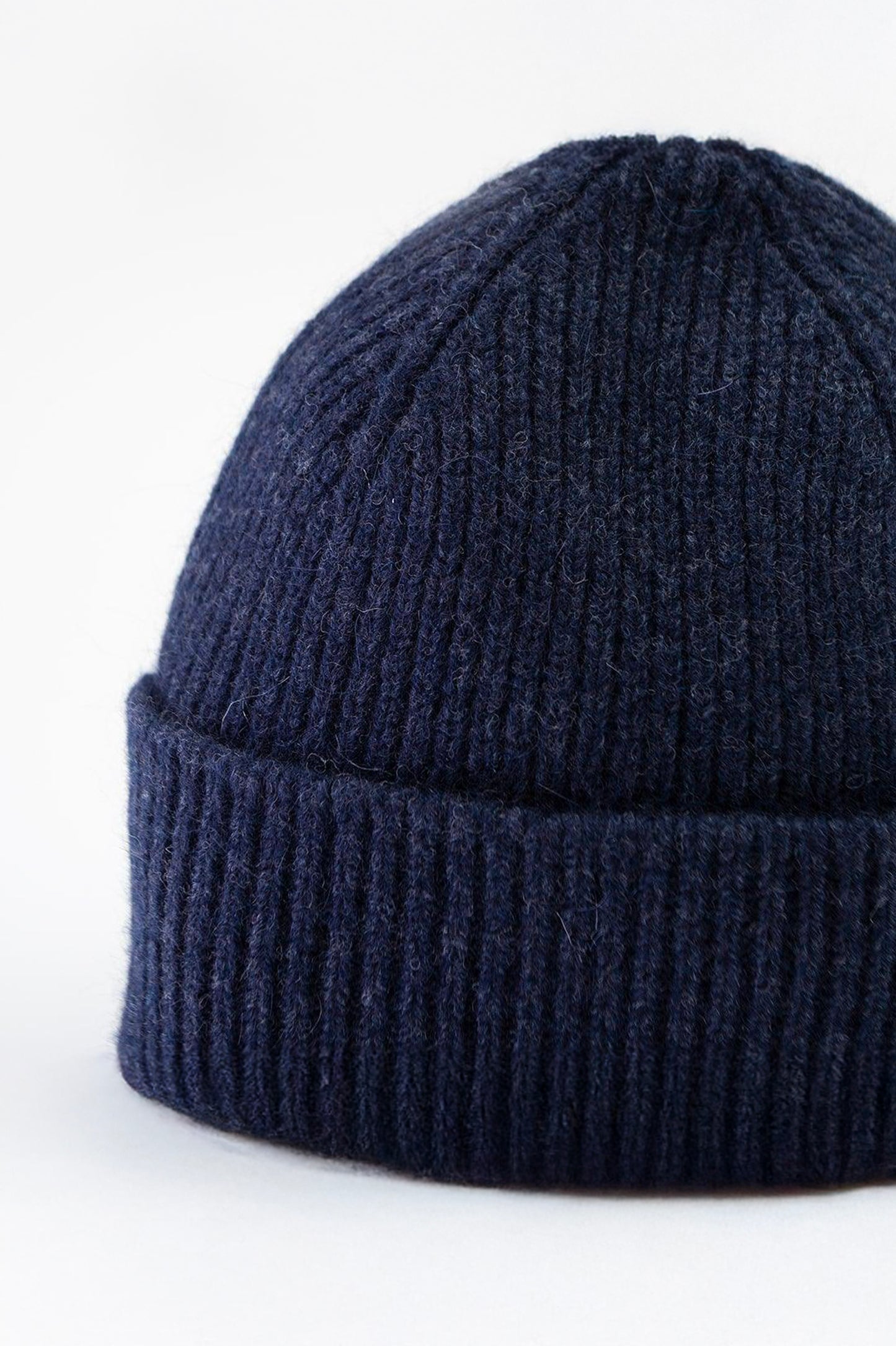 Wool Beanie - Heather Navy