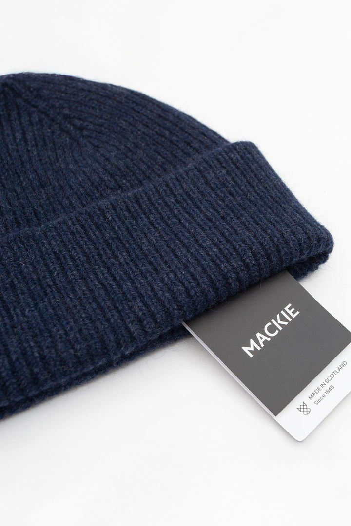 Wool Beanie - Heather Navy