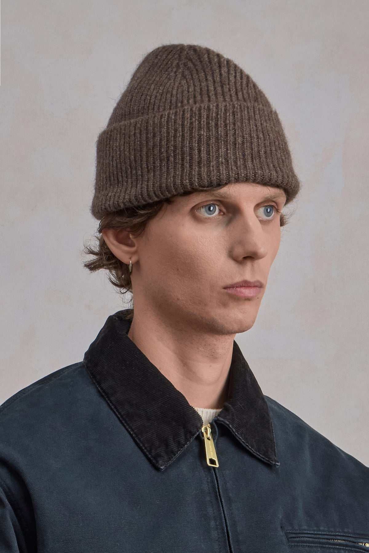 Wool Beanie - Brown