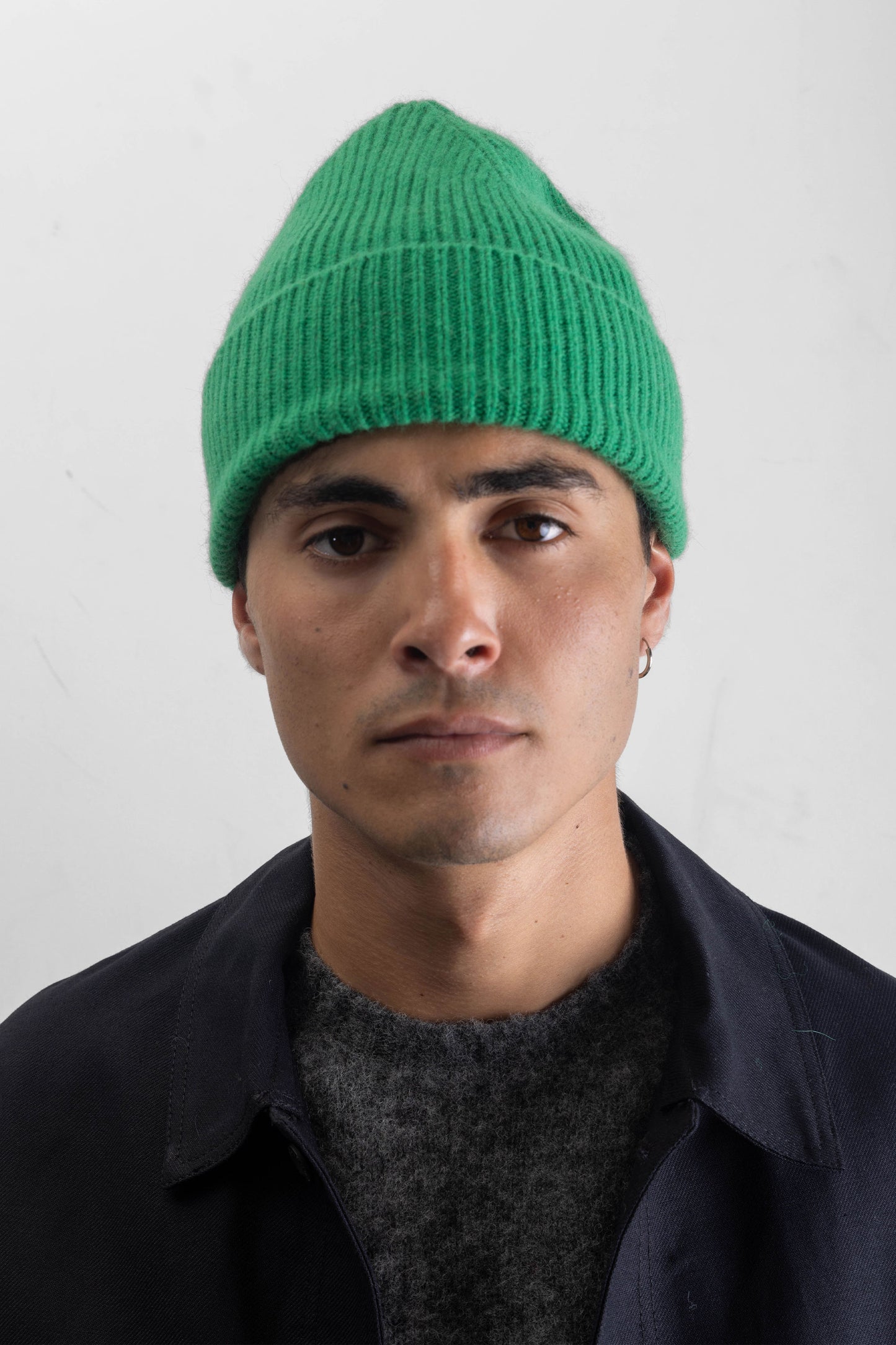Green wool hat