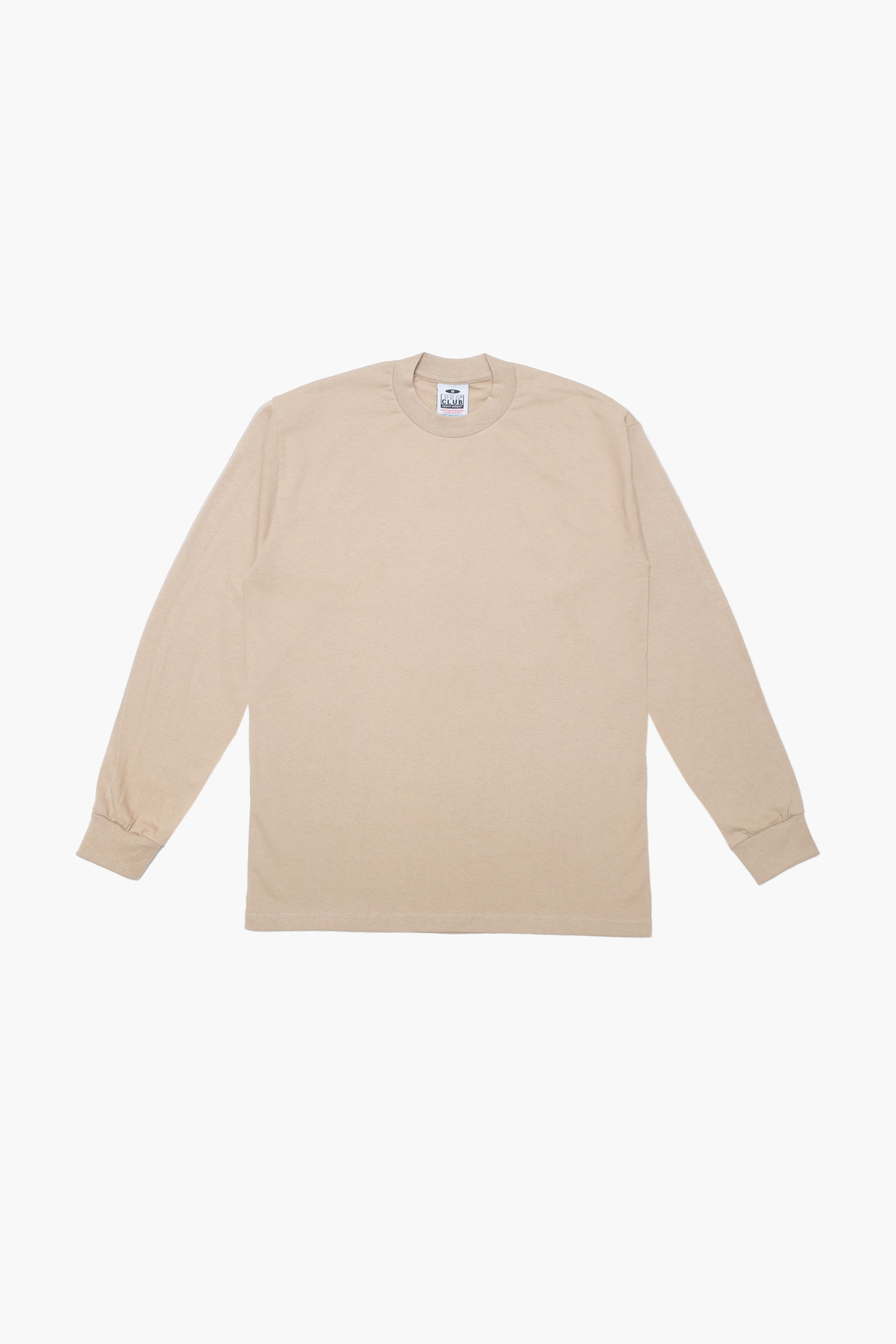 PROCLUB - Heavyweight Beige T-shirt - Long Sleeves – suuupply