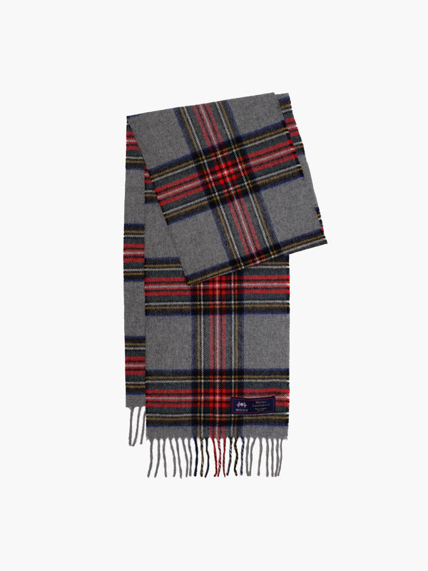 Echarpe en laine d'agneau - New Grey Stewart Check