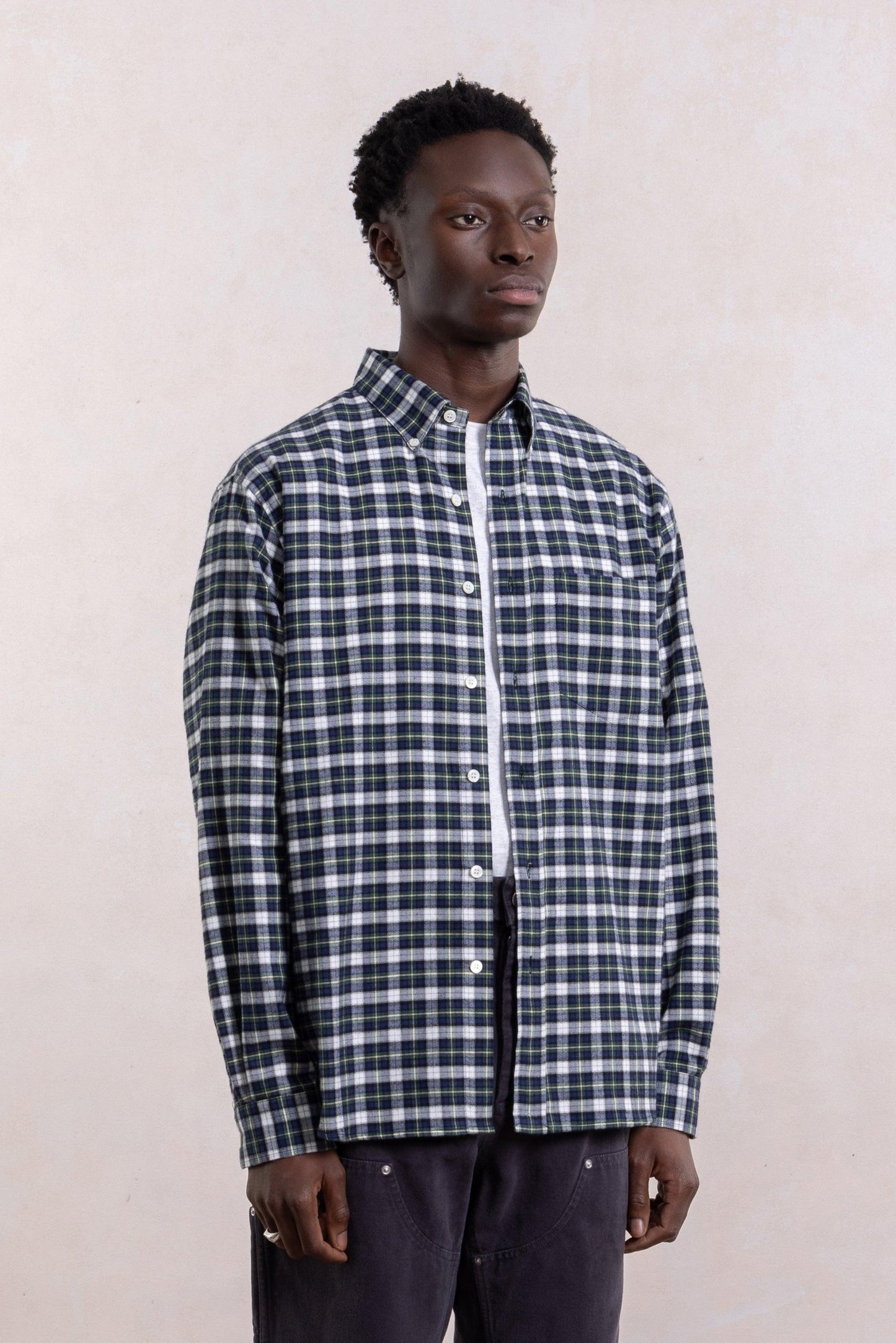 Dad’s shirt - Brushed Cotton Twill Plaid