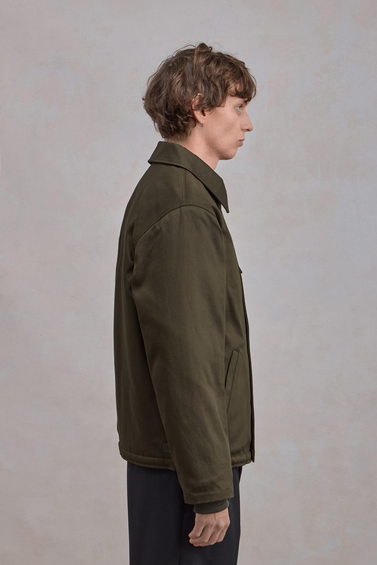A-2 Military Jacket - Satin de coton Vert Foncé
