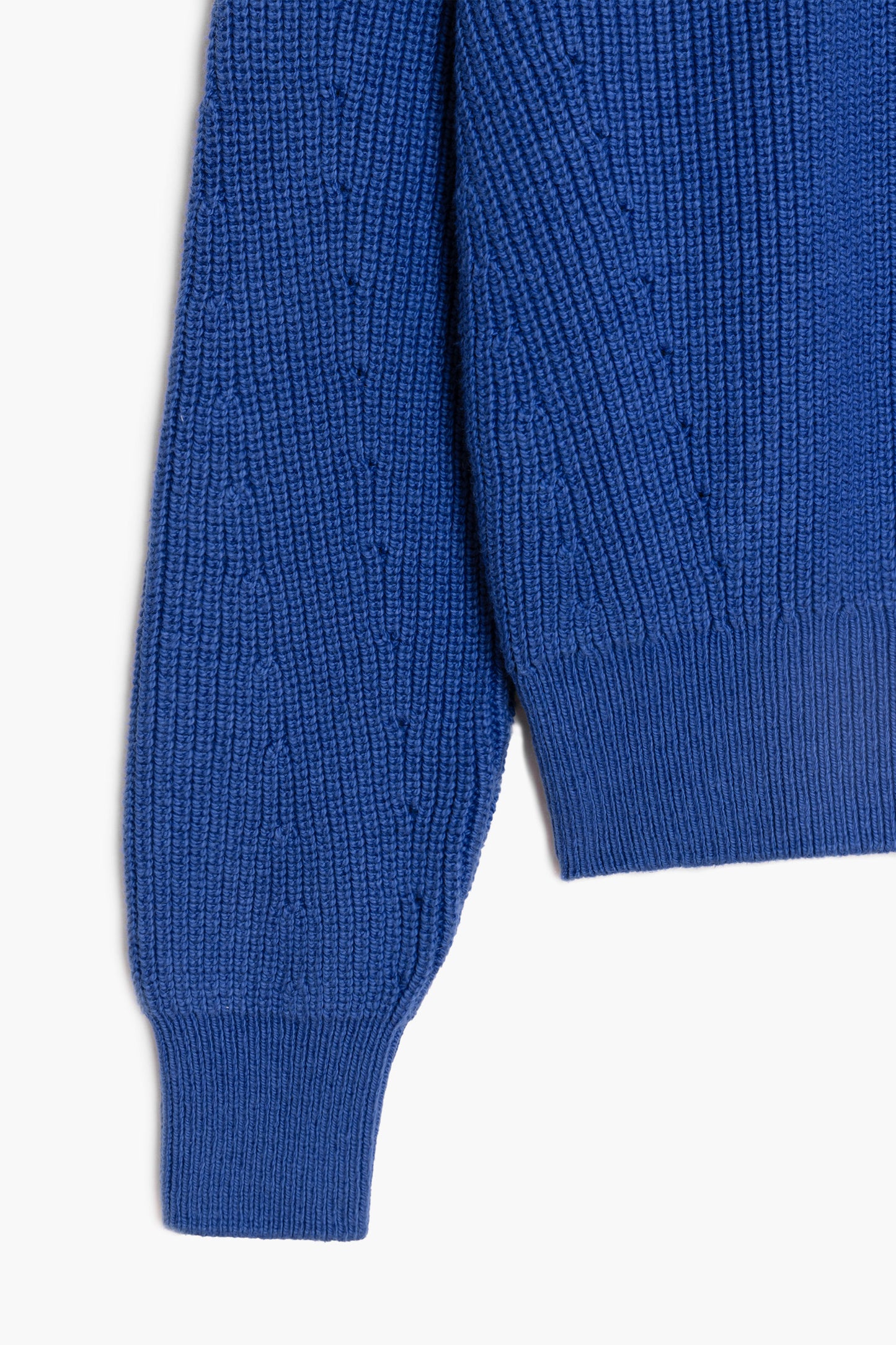 Ribbed Boxy Sweater - Blue