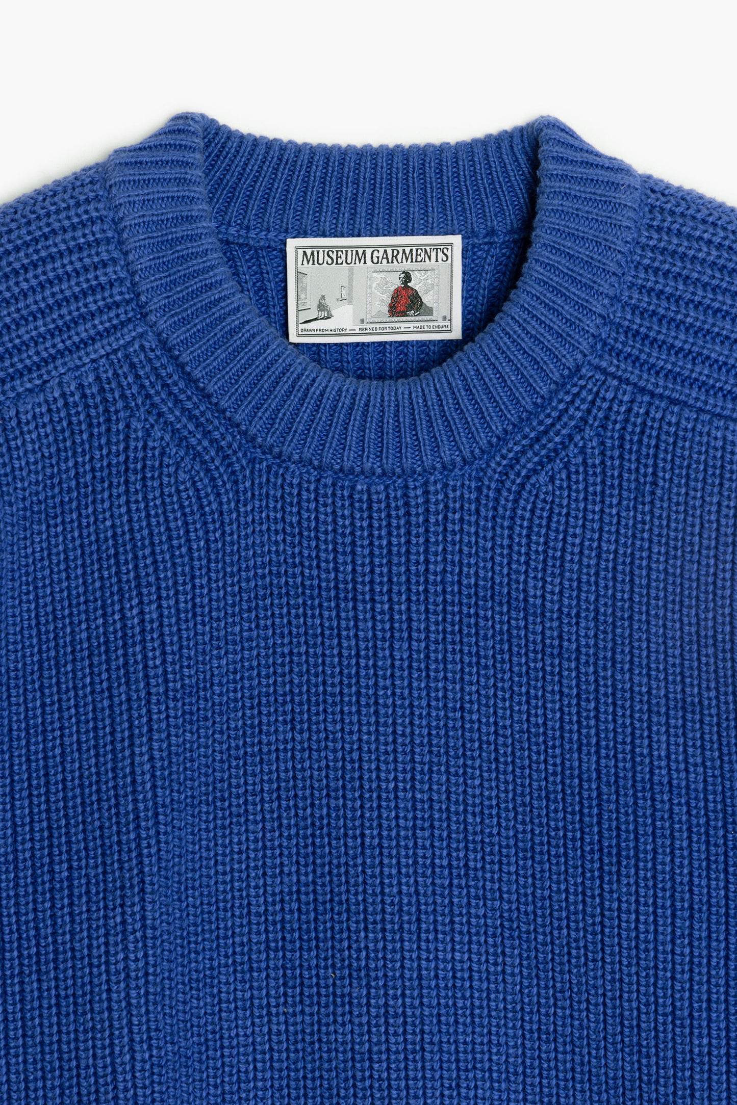 Ribbed Boxy Sweater - Blue