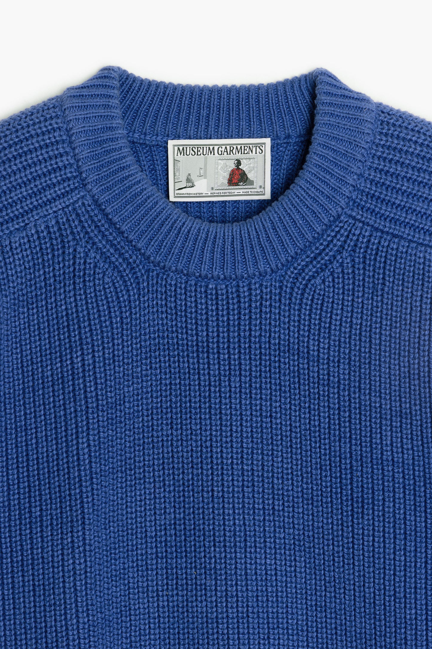 Ribbed Boxy Sweater - Bleu
