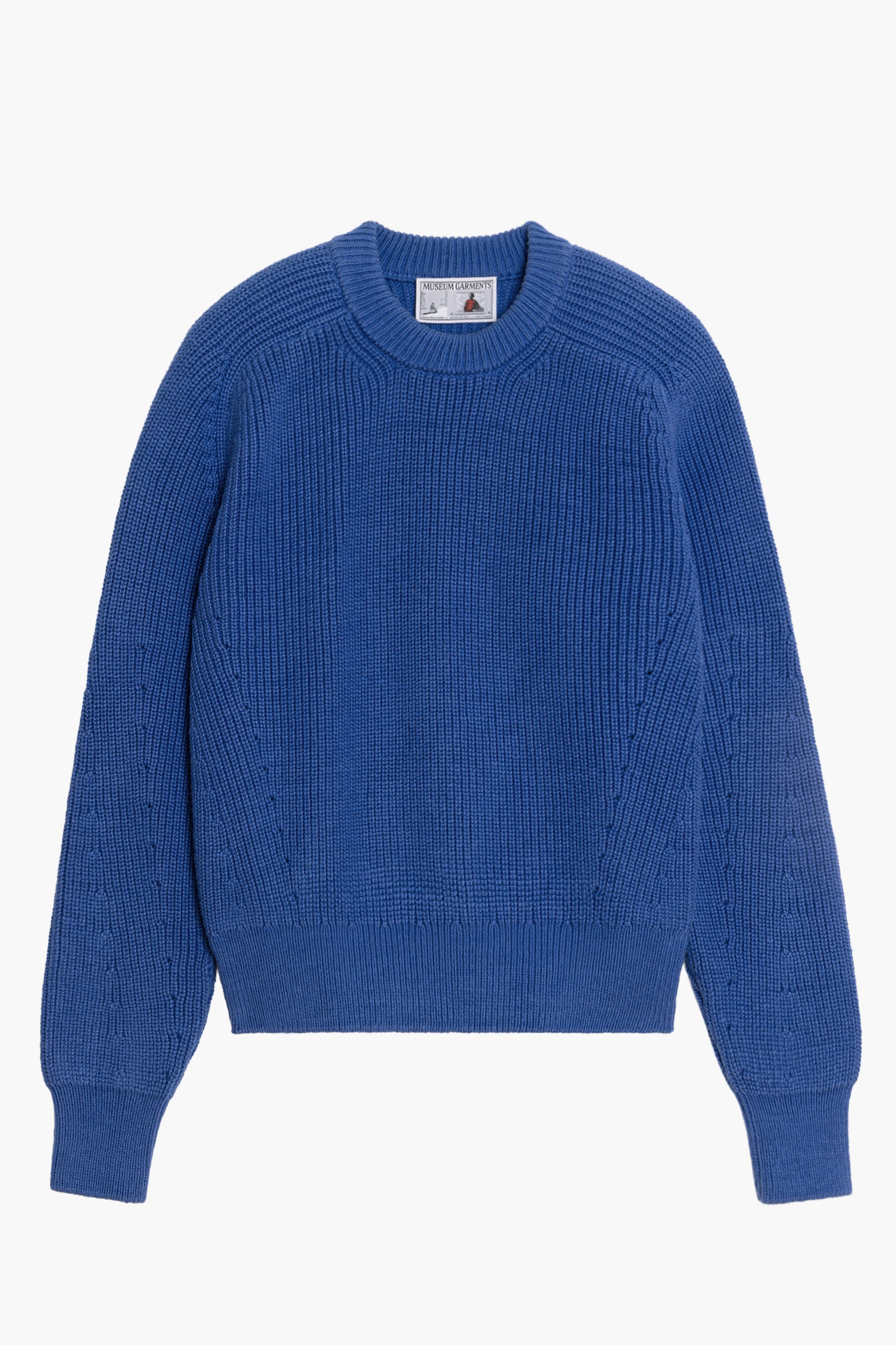 MUSEUM GARMENTS - Blue Ribbed Boxy Sweater – suuupply