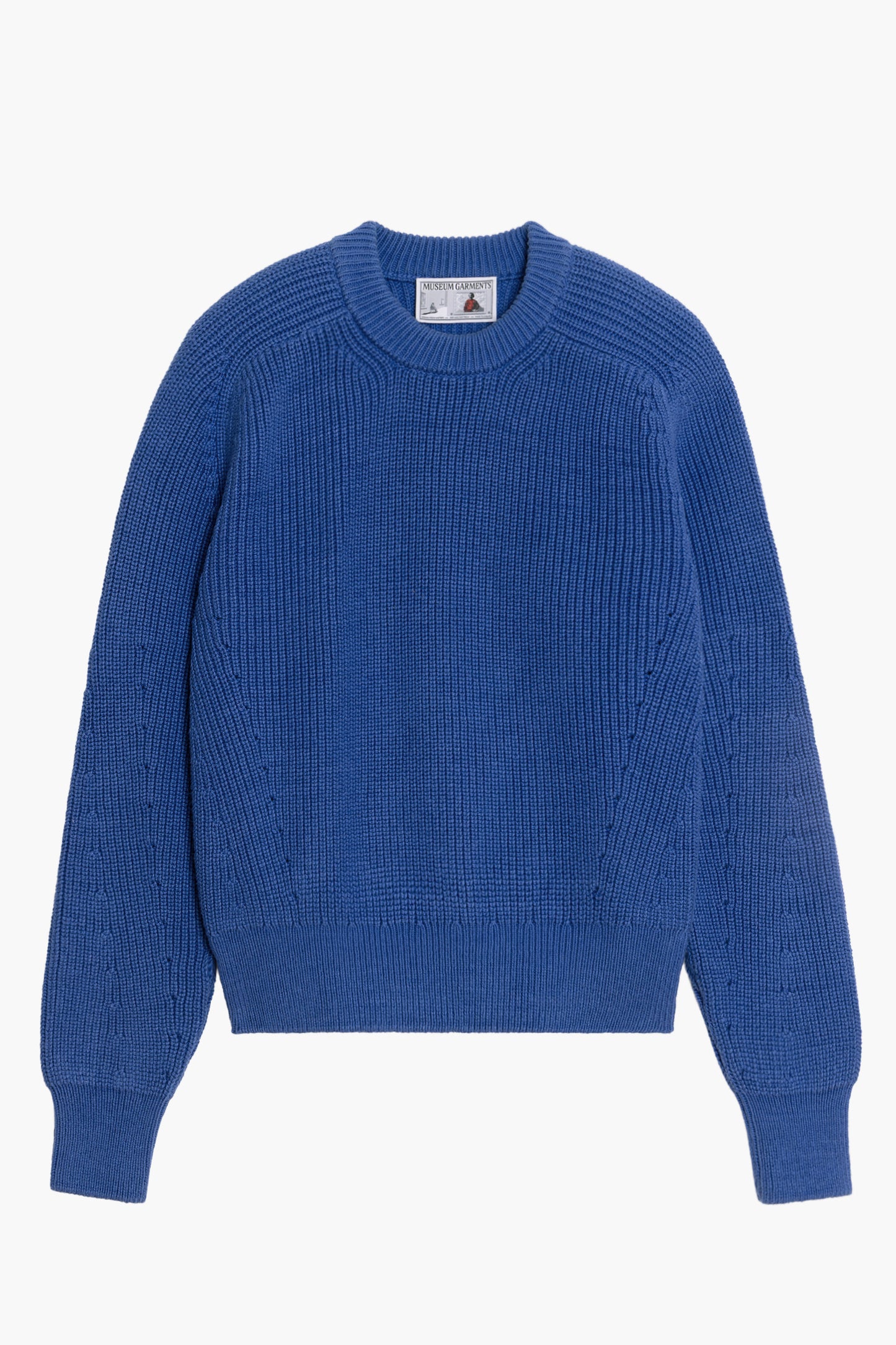 Ribbed Boxy Sweater - Bleu