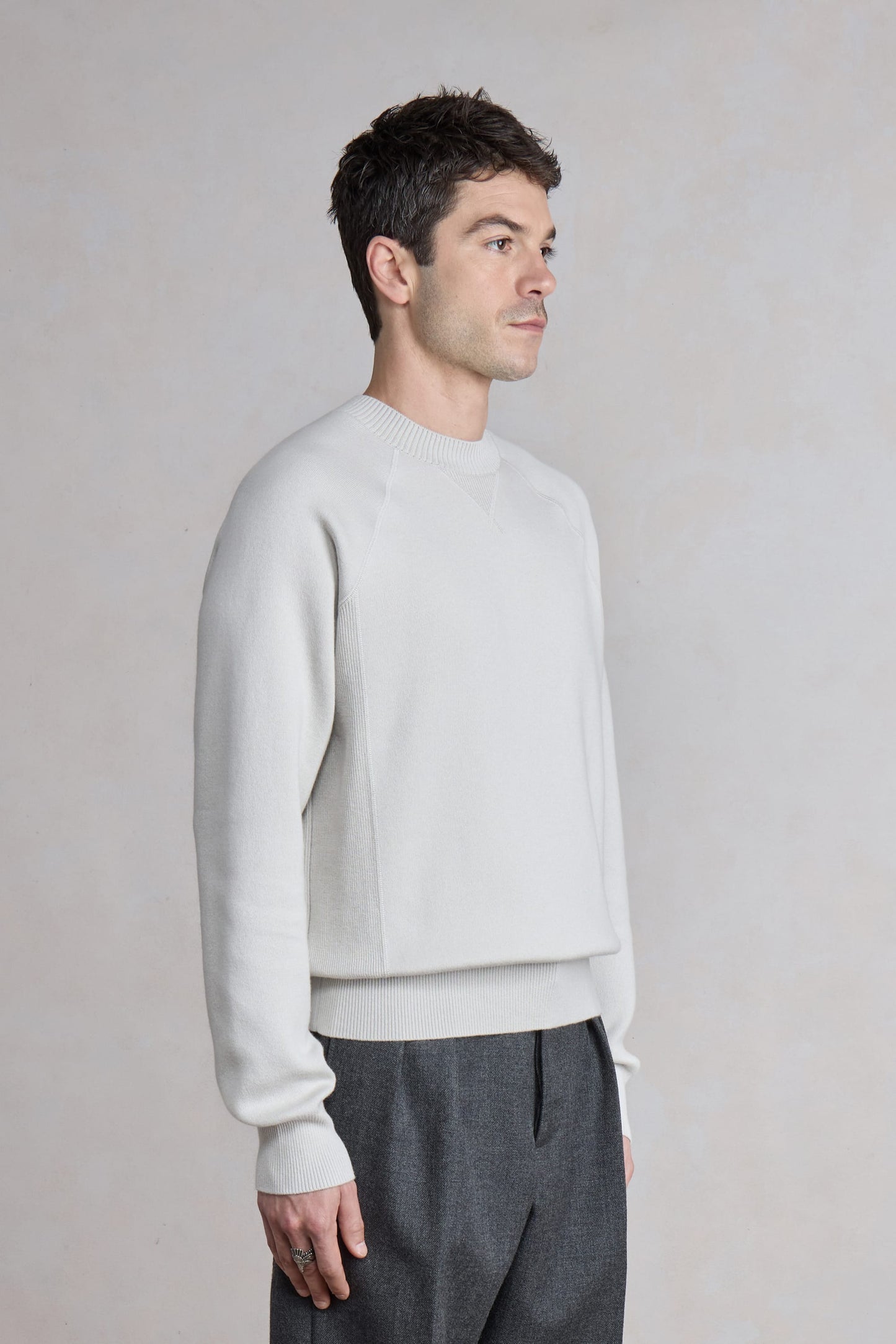 Athletic Sweater Raglan - Light Grey melange