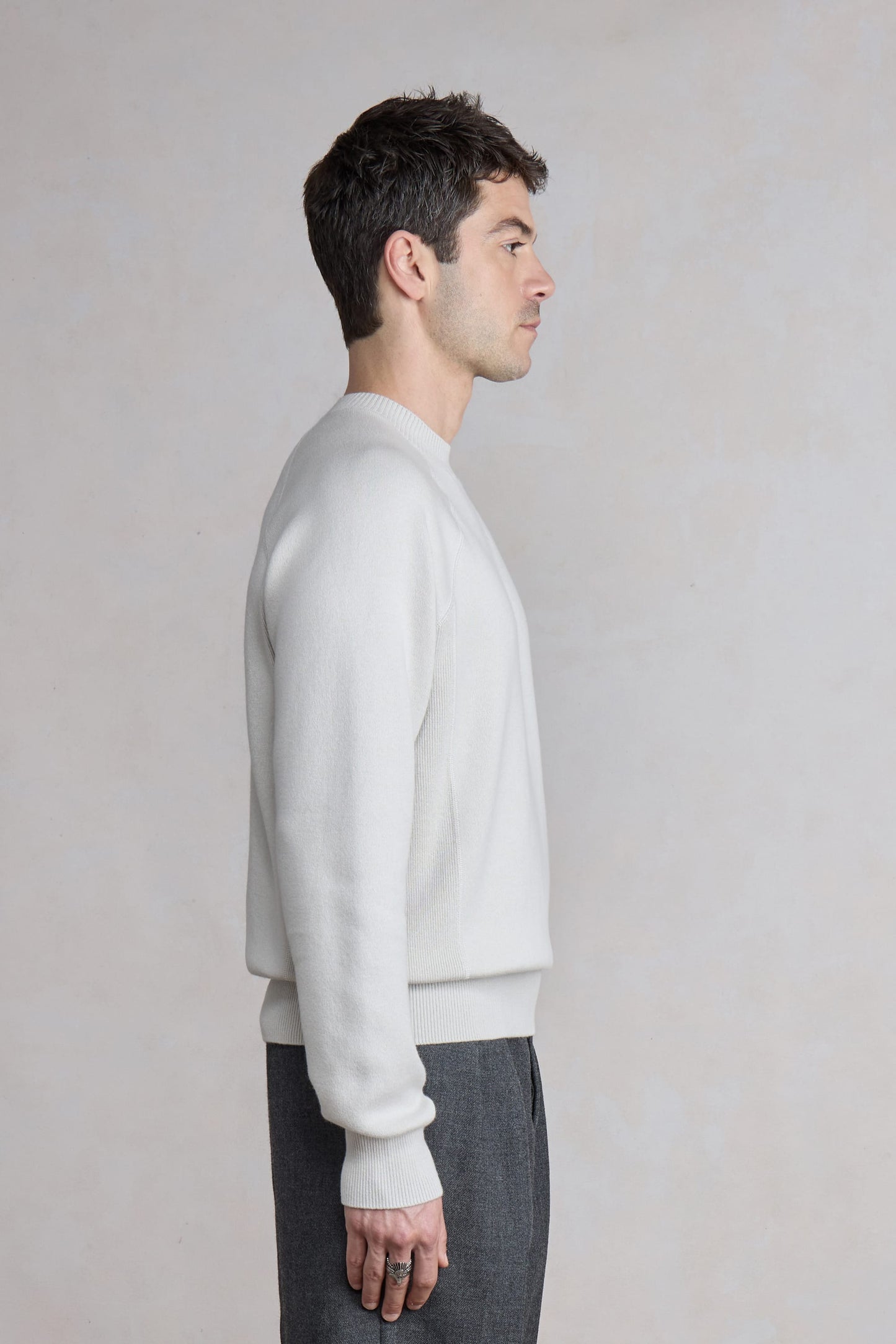 Athletic Sweater Raglan - Light Grey melange