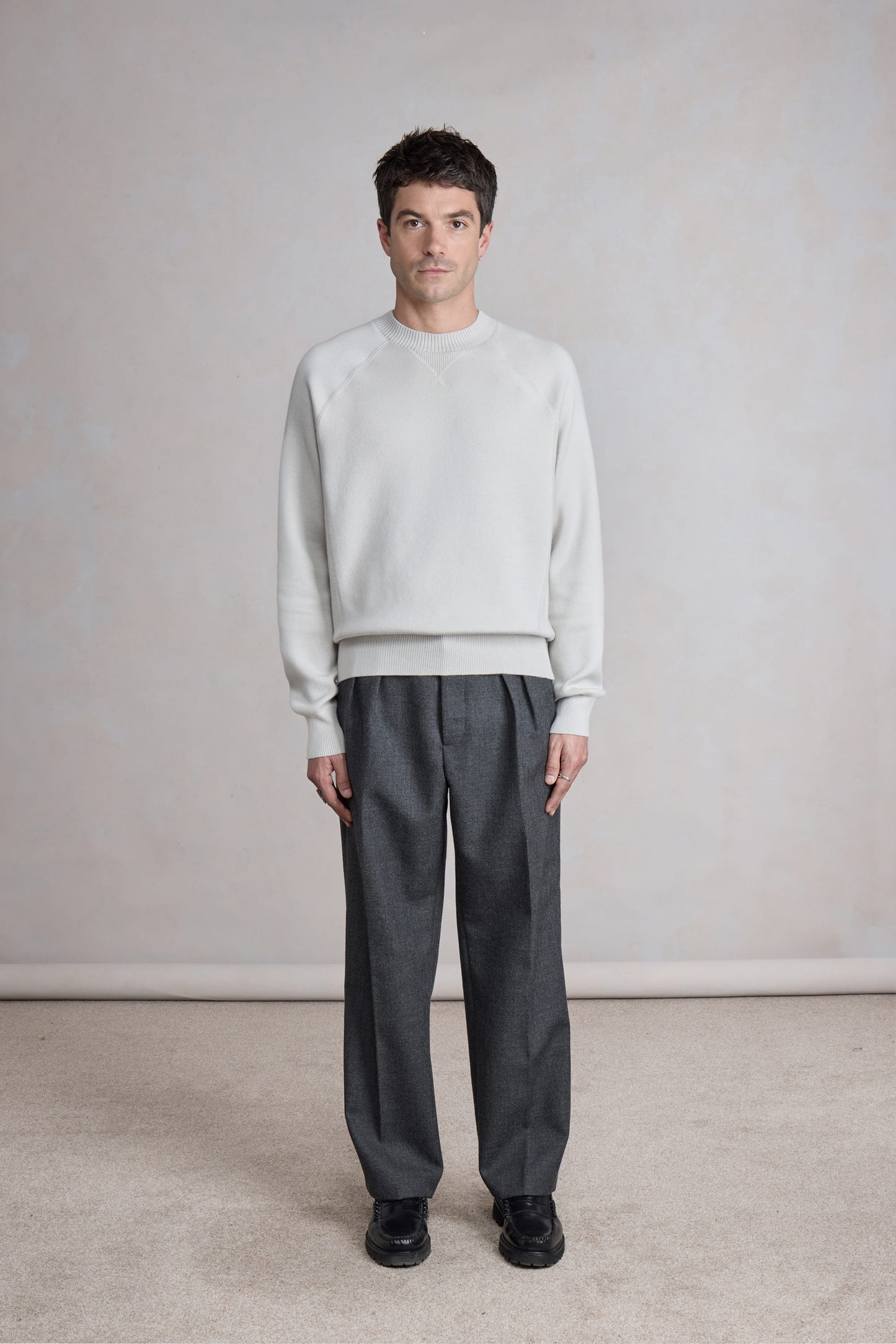 Athletic Sweater Raglan - Light Grey melange