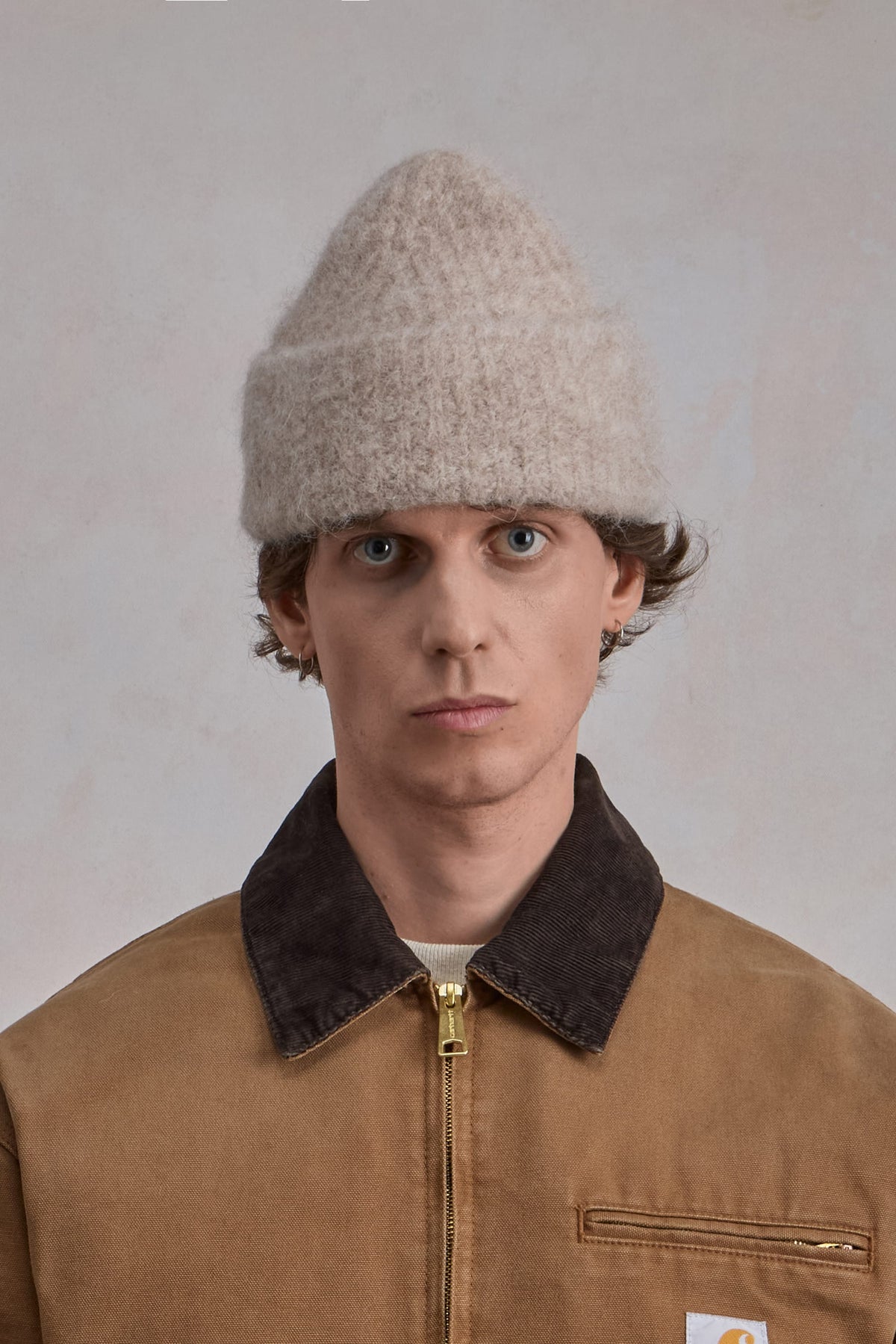 Alpaca Beanie - Beige Melange