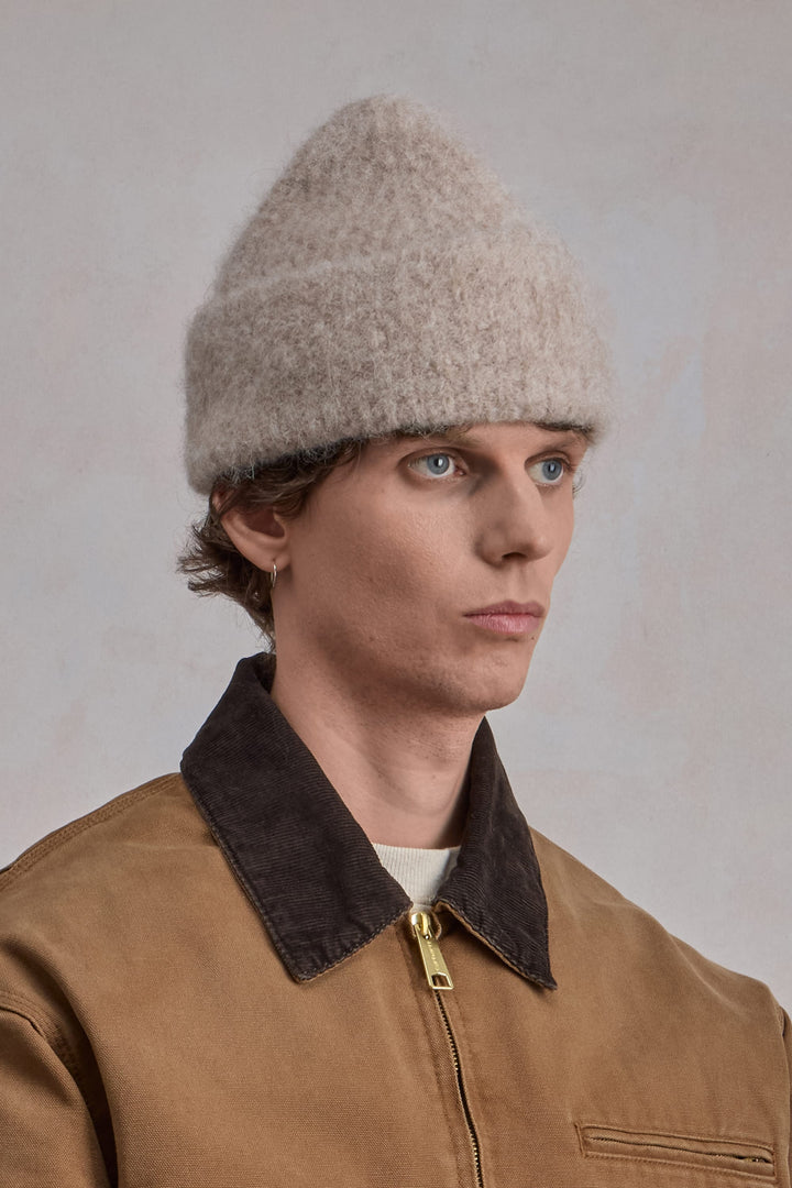 Alpaca Beanie - Beige Melange