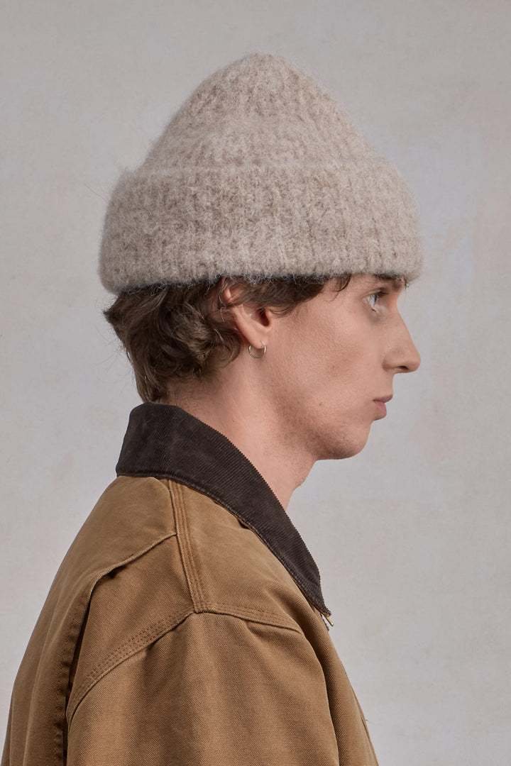 Alpaca Beanie - Beige Melange