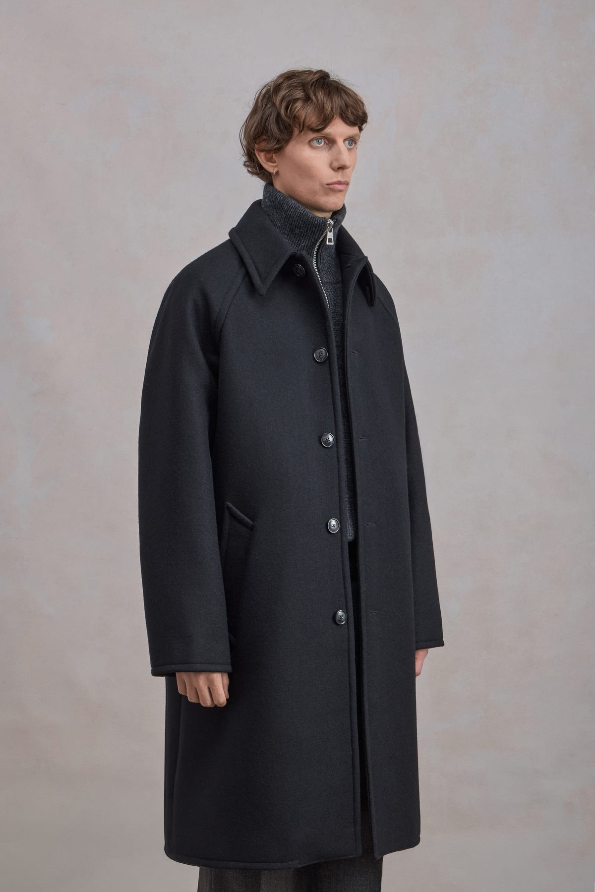 Car Coat Raglan - Black