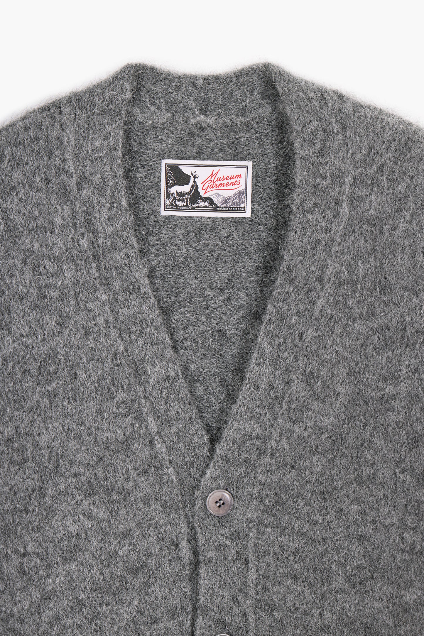 Alpaca cardigan - Charcoal gray