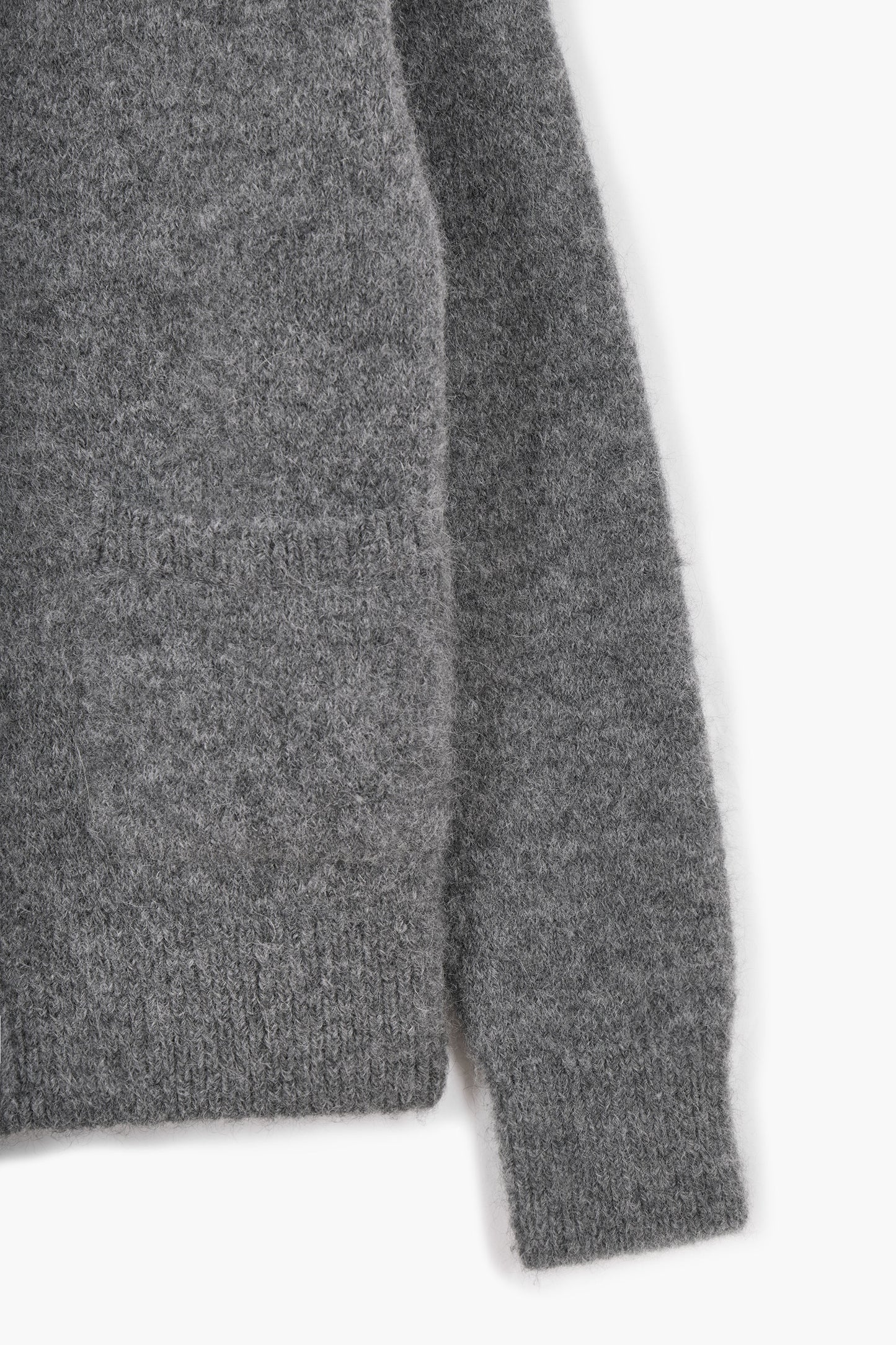Alpaca cardigan - Charcoal gray