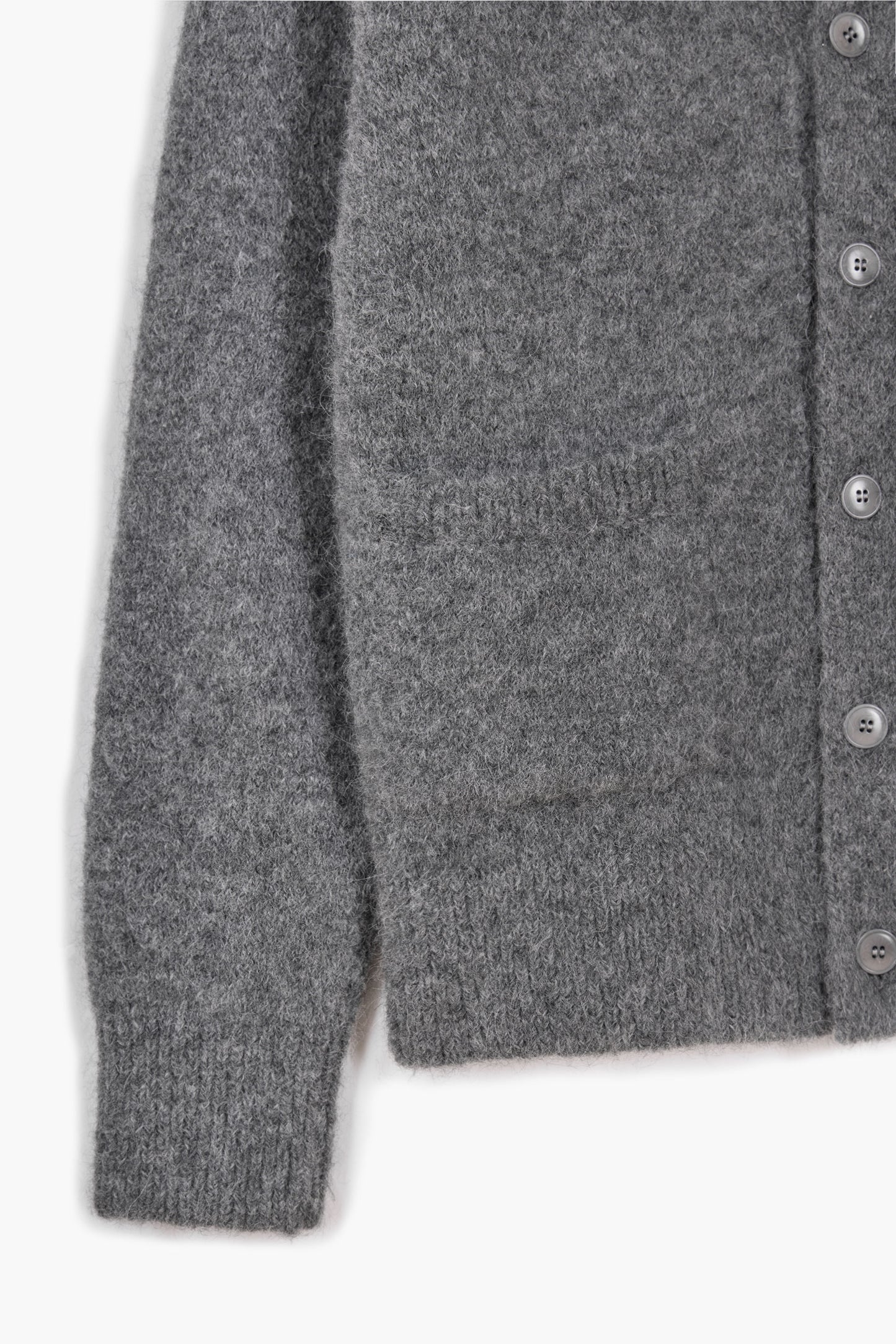 Alpaca cardigan - Charcoal gray