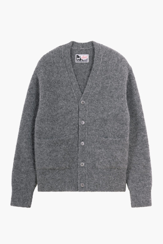 Alpaca cardigan - Charcoal gray