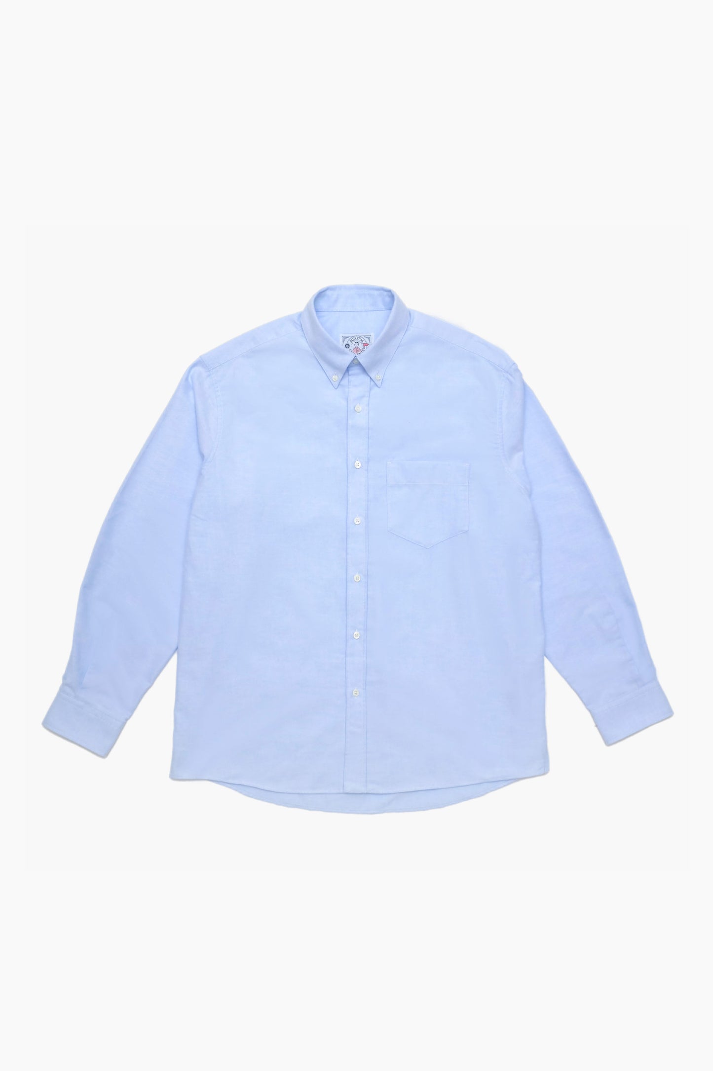 Brushed Oxford Button-Down Shirt - Light Blue