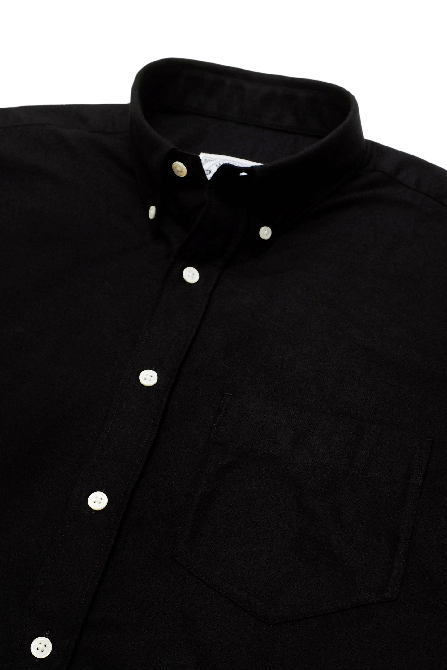 Brushed Oxford Button-Down Shirt - Black