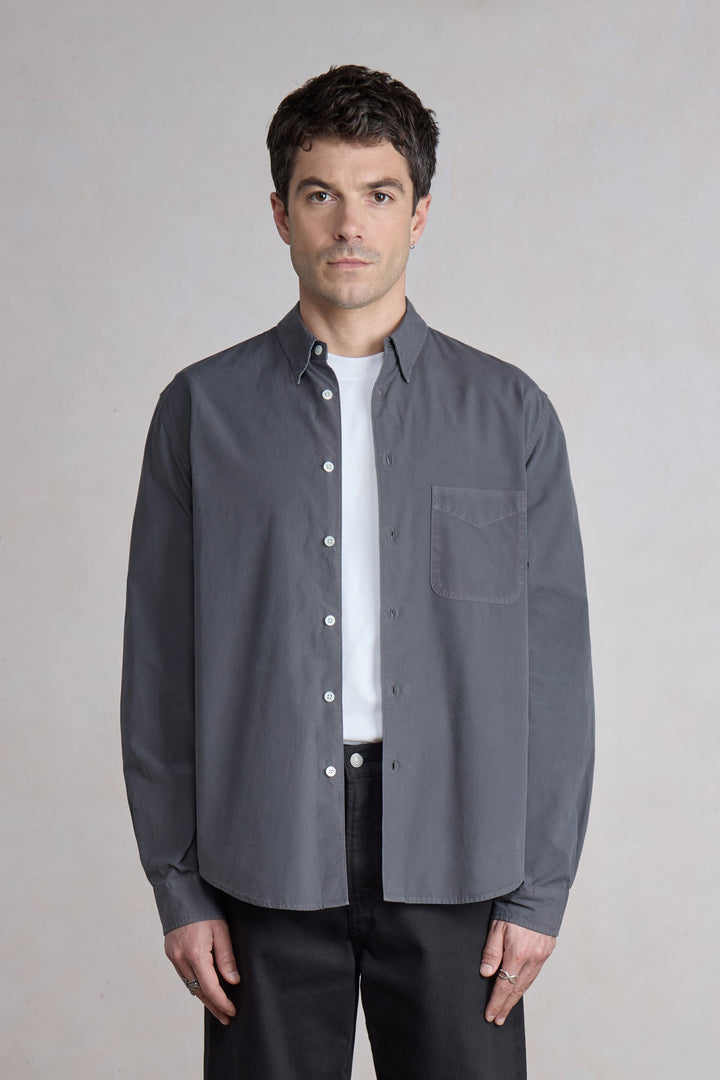 Corporate shirt - Garment Dyed Antracietgrijs