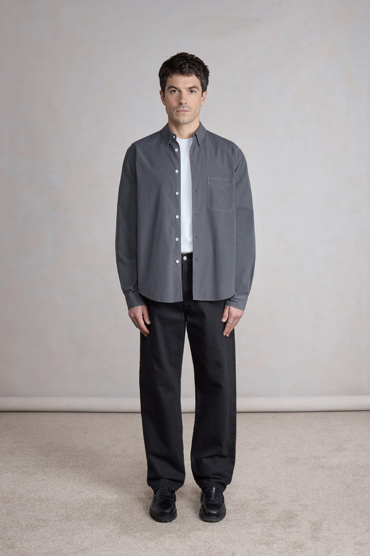Corporate shirt - Garment Dyed Antracietgrijs