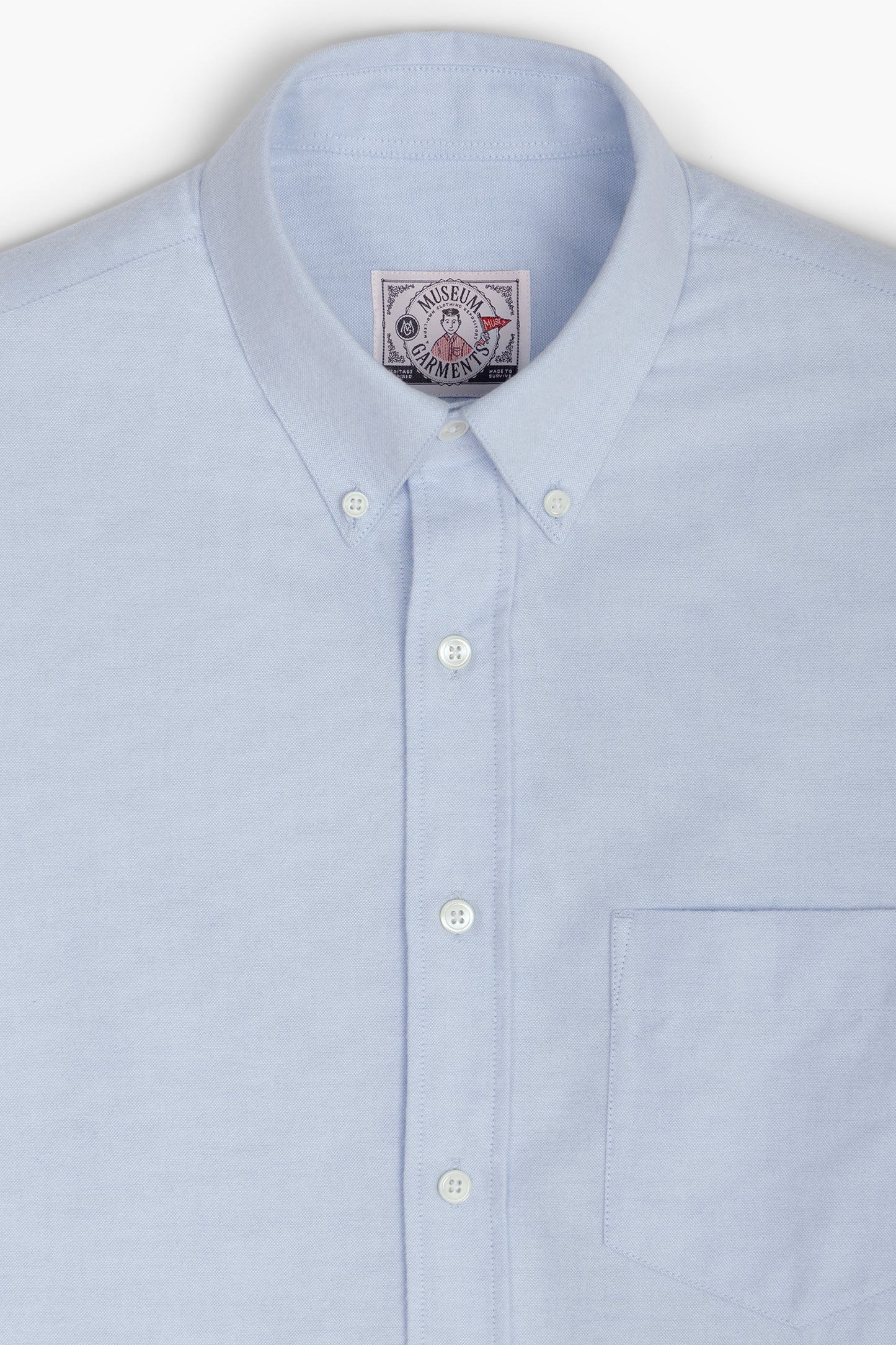 Chemise Button-Down - Oxford brossé Bleu Ciel