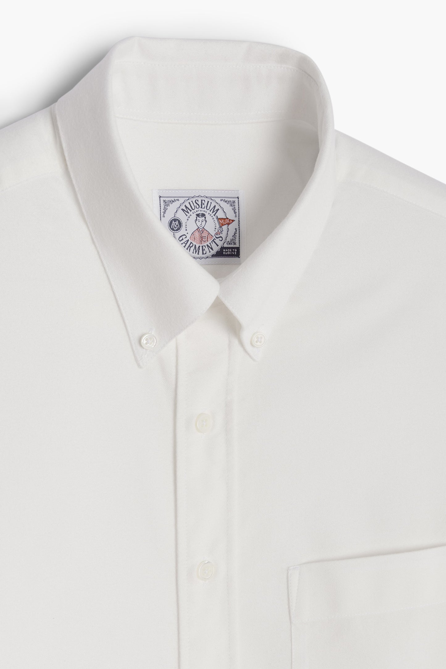 Chemise Button-Down - Oxford Brossé Off-white