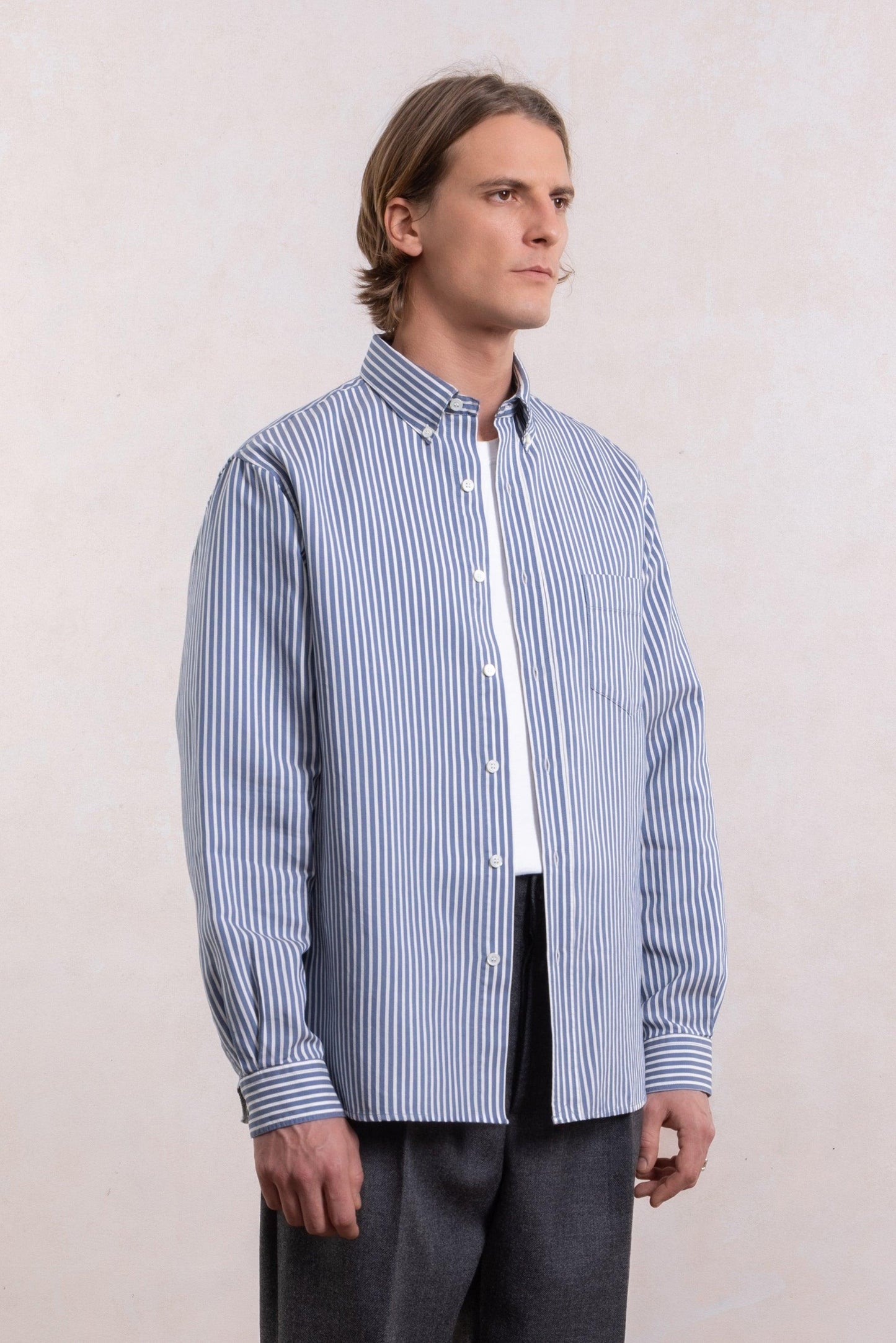 Dad’s Shirt - Silk/Cotton Stripes