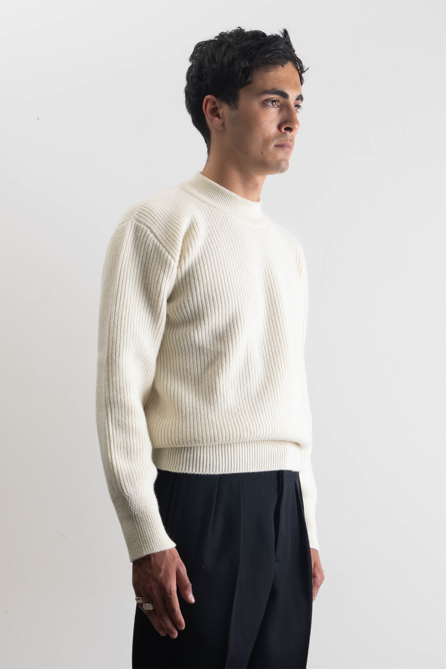 Lambswool Deck Sweater - Cream