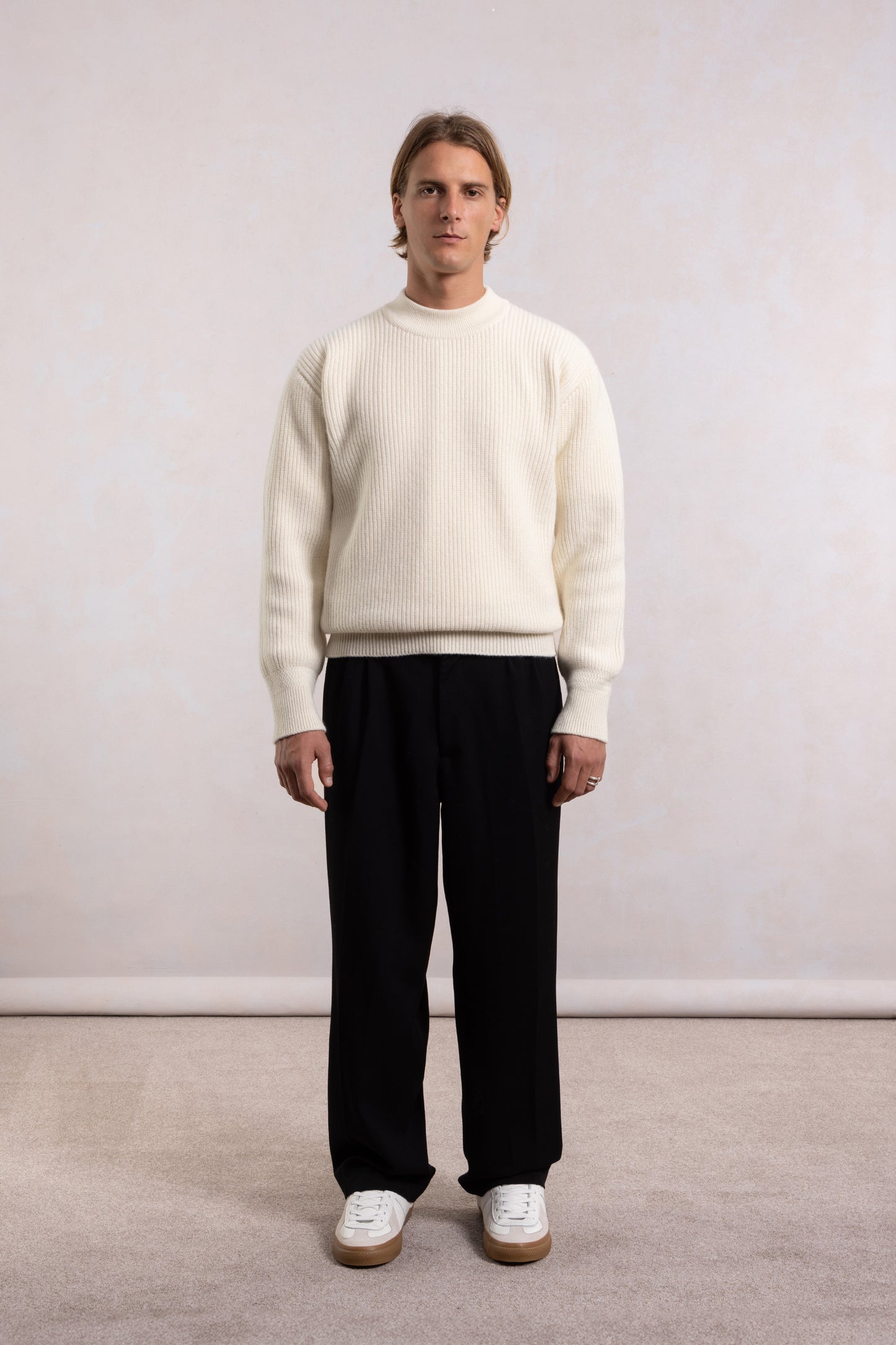 Lambswool Deck Sweater - Cream