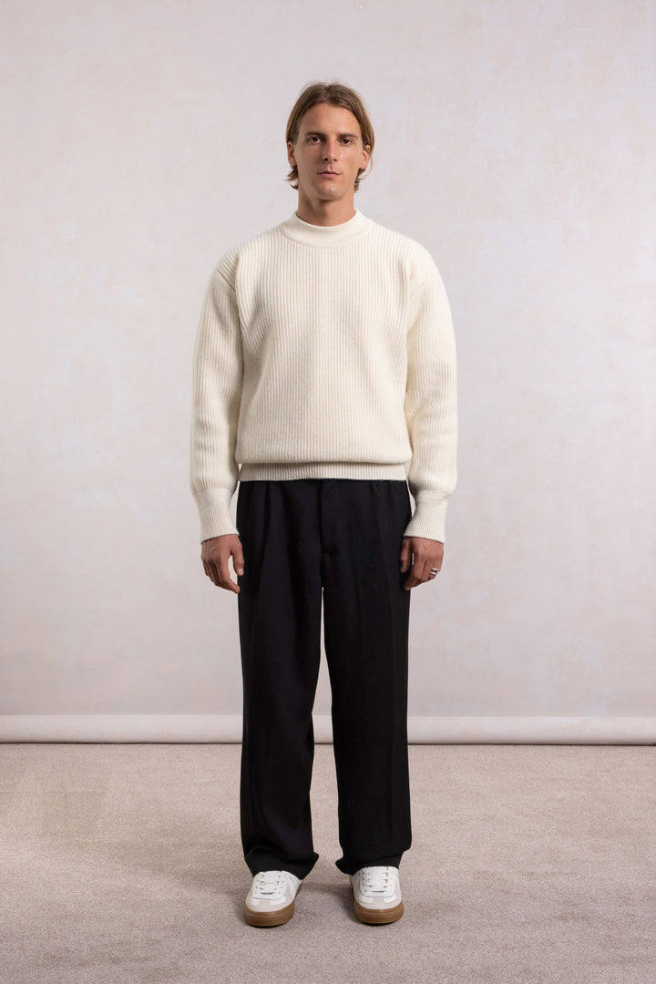 Lambswool Deck Sweater - Cream