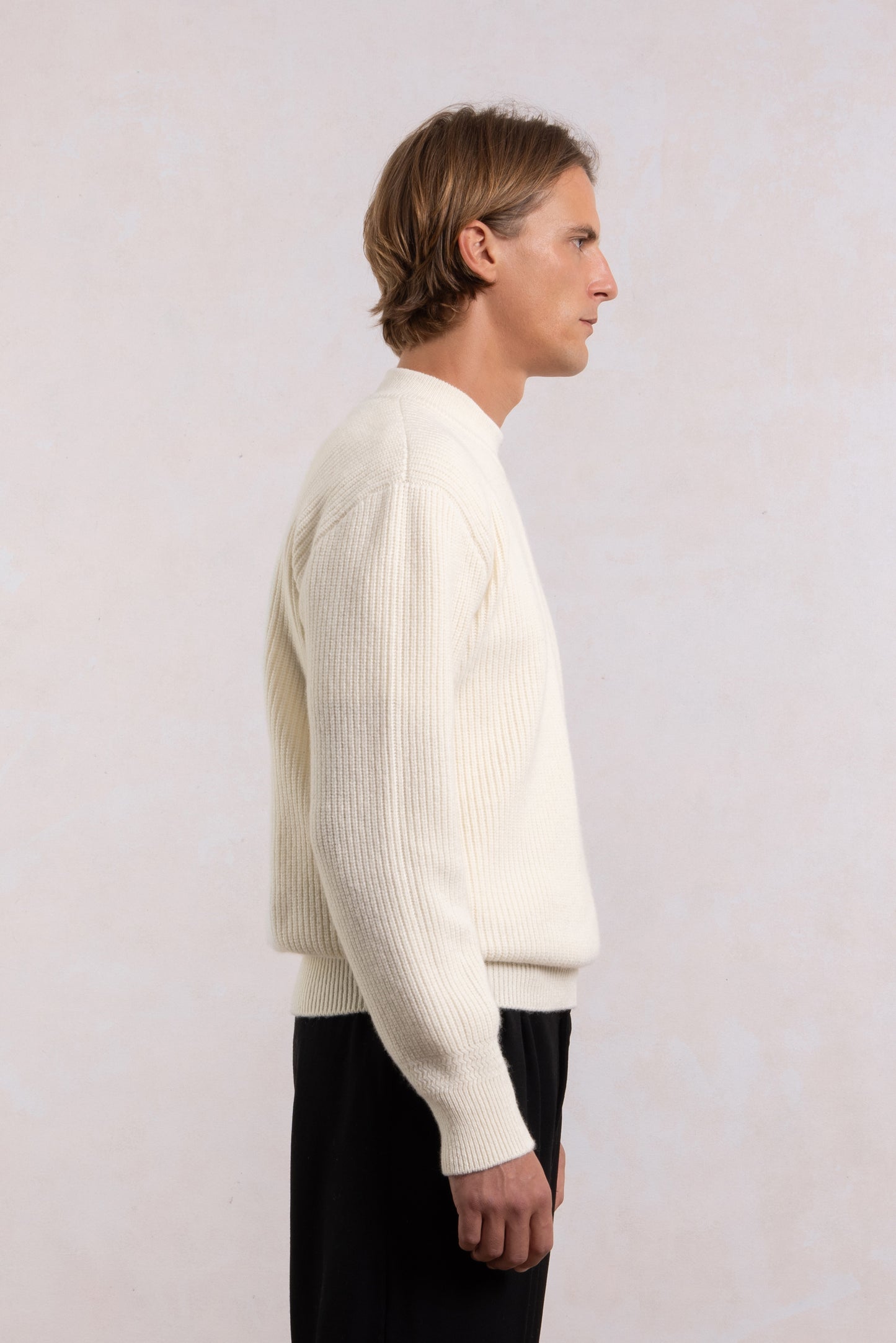 Deck Sweater en laine d'agneau - Écru